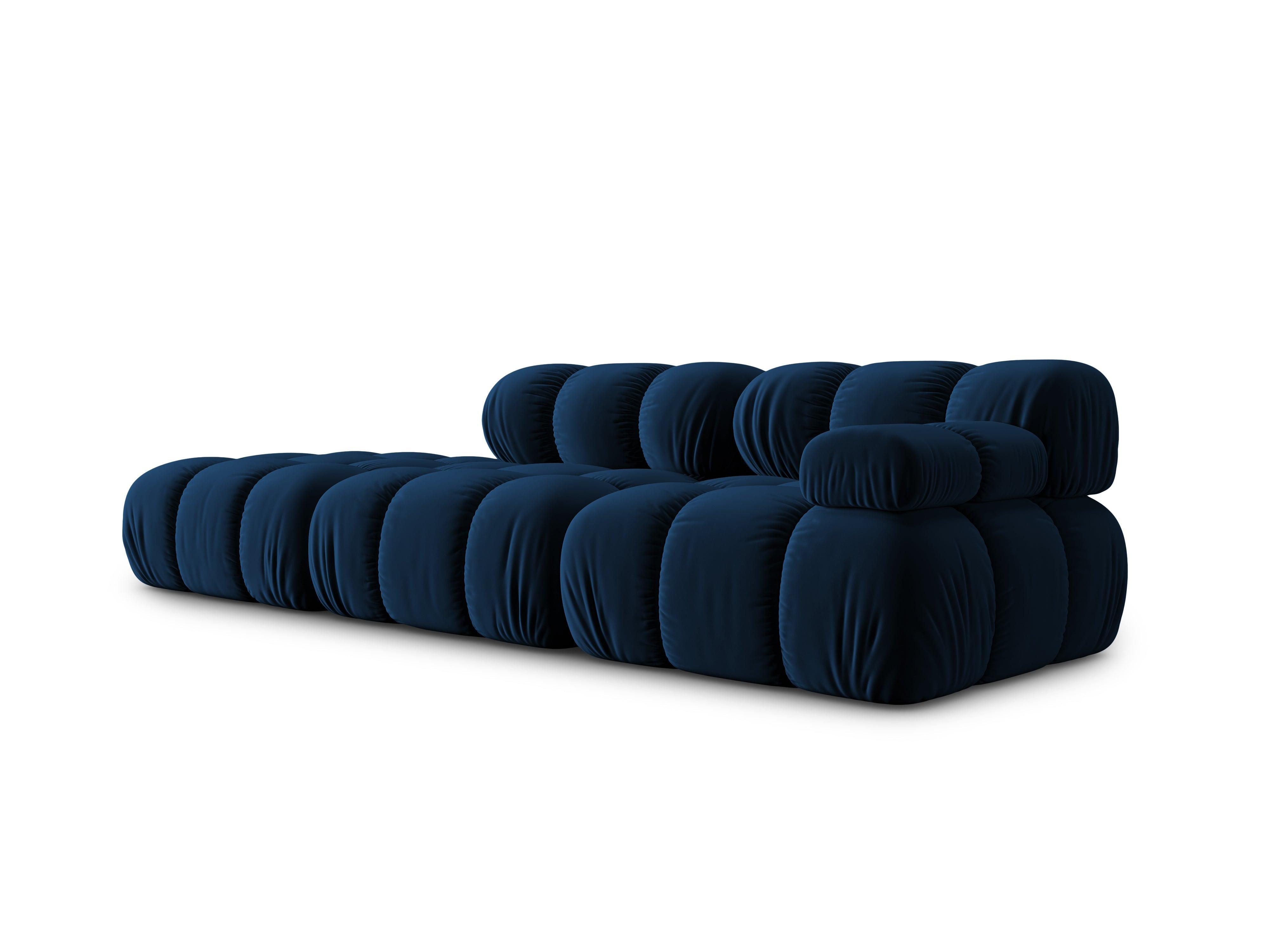 Sofa modułowa aksamitna lewostronna 4-osobowa TROPEA granat królewski Milo Casa Eye on Design