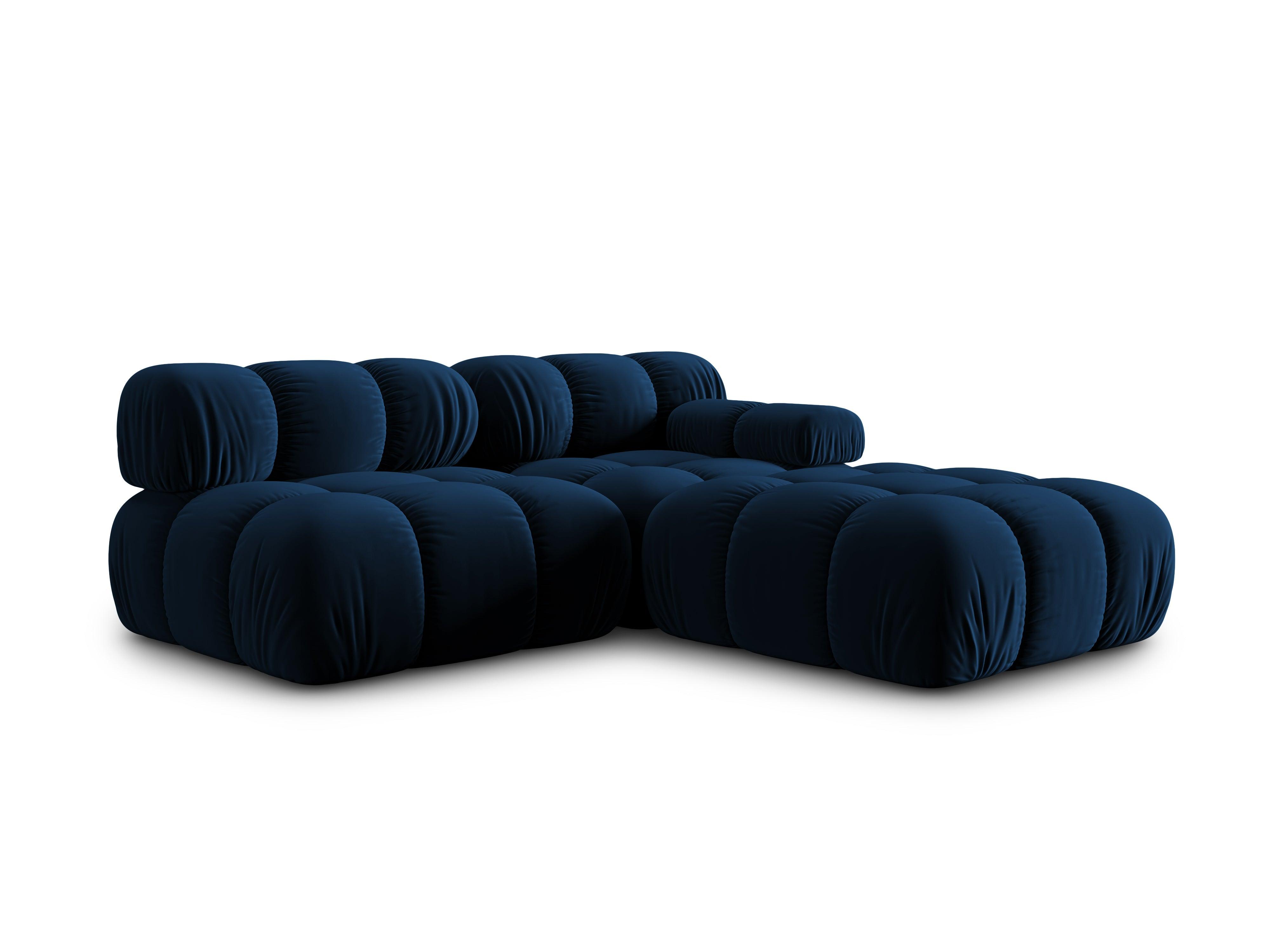 Sofa modułowa aksamitna lewostronna 4-osobowa TROPEA granat królewski Milo Casa Eye on Design