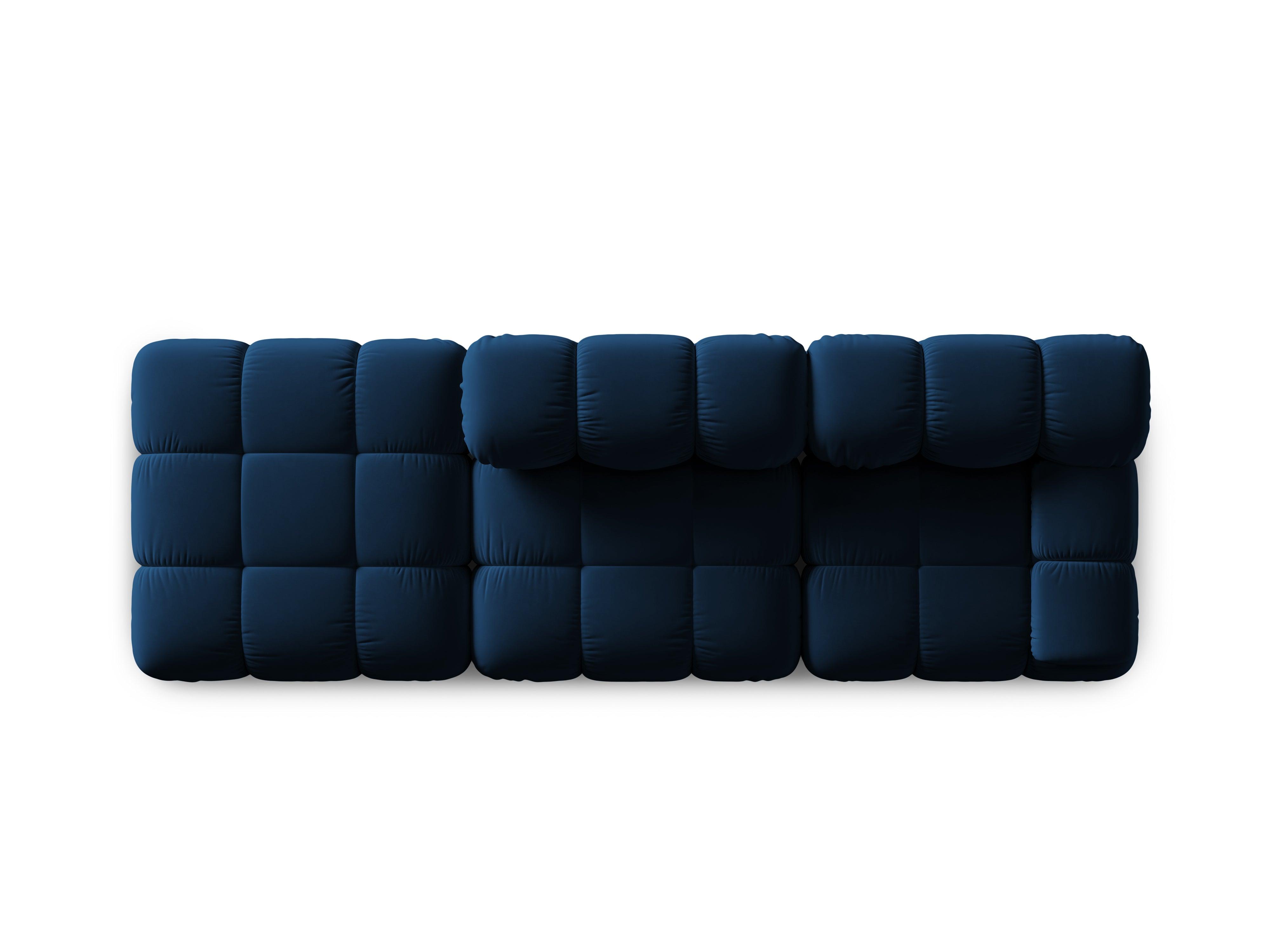 Sofa modułowa aksamitna lewostronna 4-osobowa TROPEA granat królewski Milo Casa Eye on Design