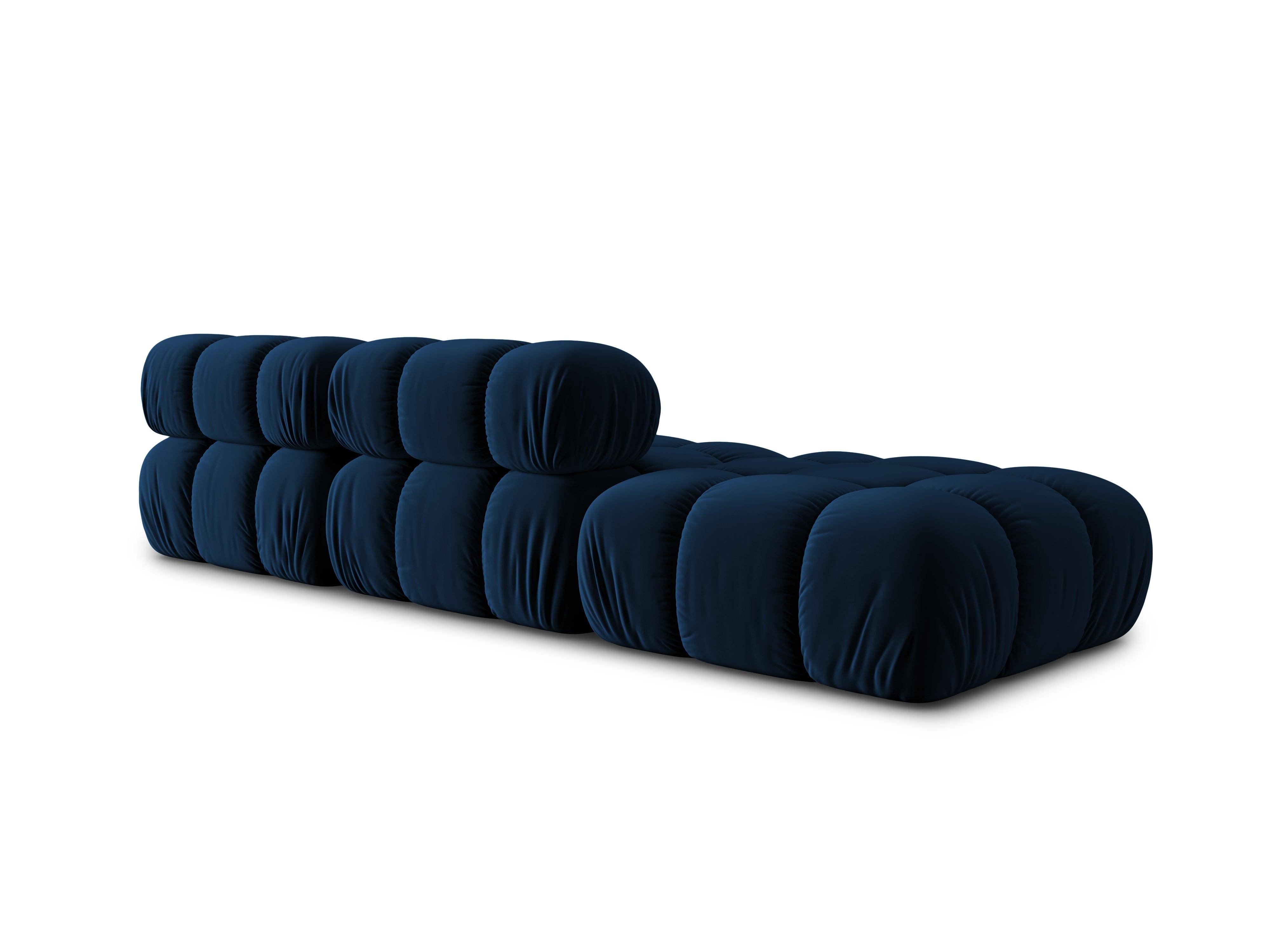 Sofa modułowa aksamitna lewostronna 4-osobowa TROPEA granat królewski Milo Casa Eye on Design