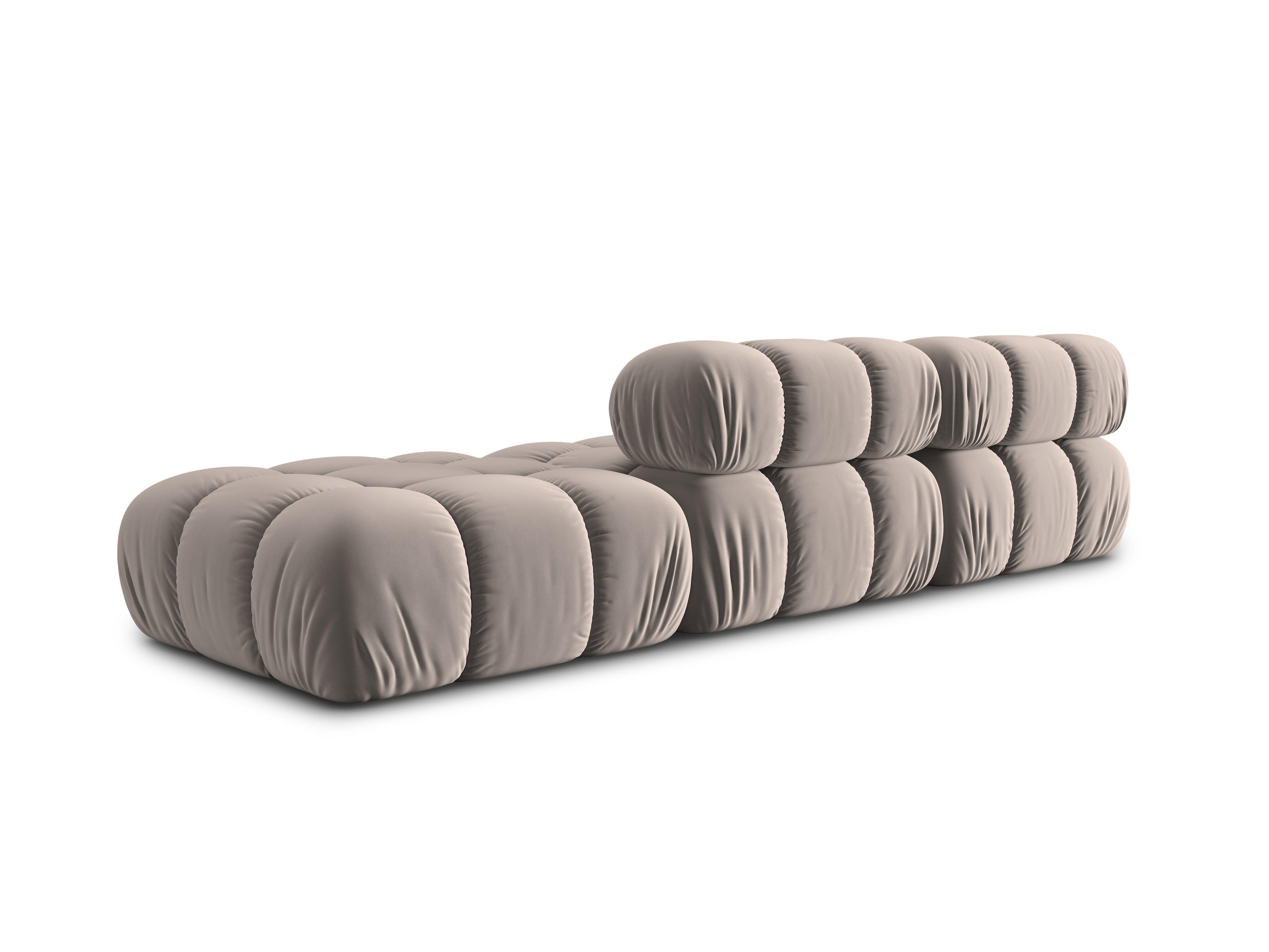 Sofa modułowa aksamitna prawostronna 4-osobowa TROPEA cappuccino Milo Casa Eye on Design
