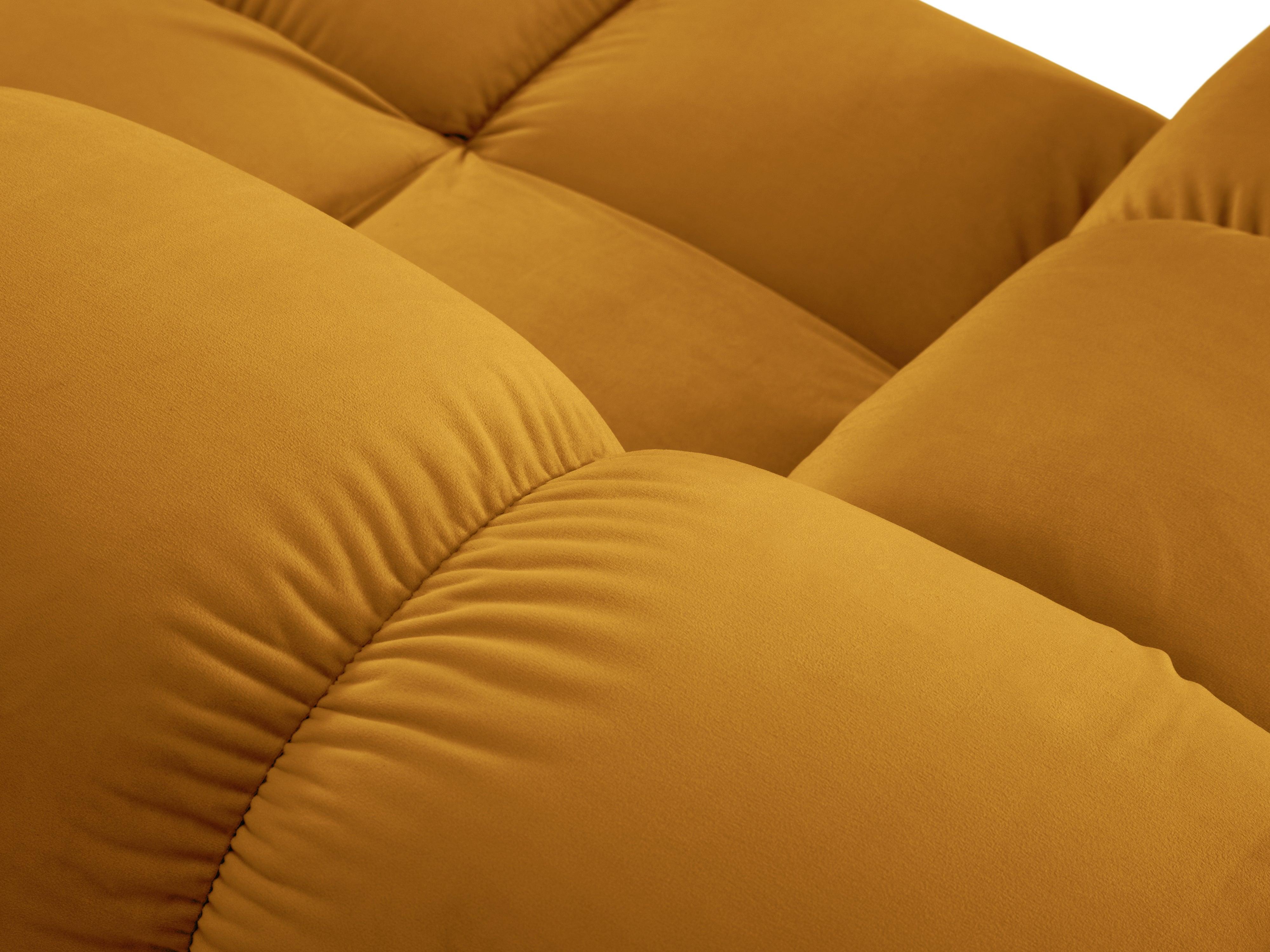 Sofa modułowa aksamitna prawostronna 4-osobowa TROPEA musztardowy Milo Casa Eye on Design
