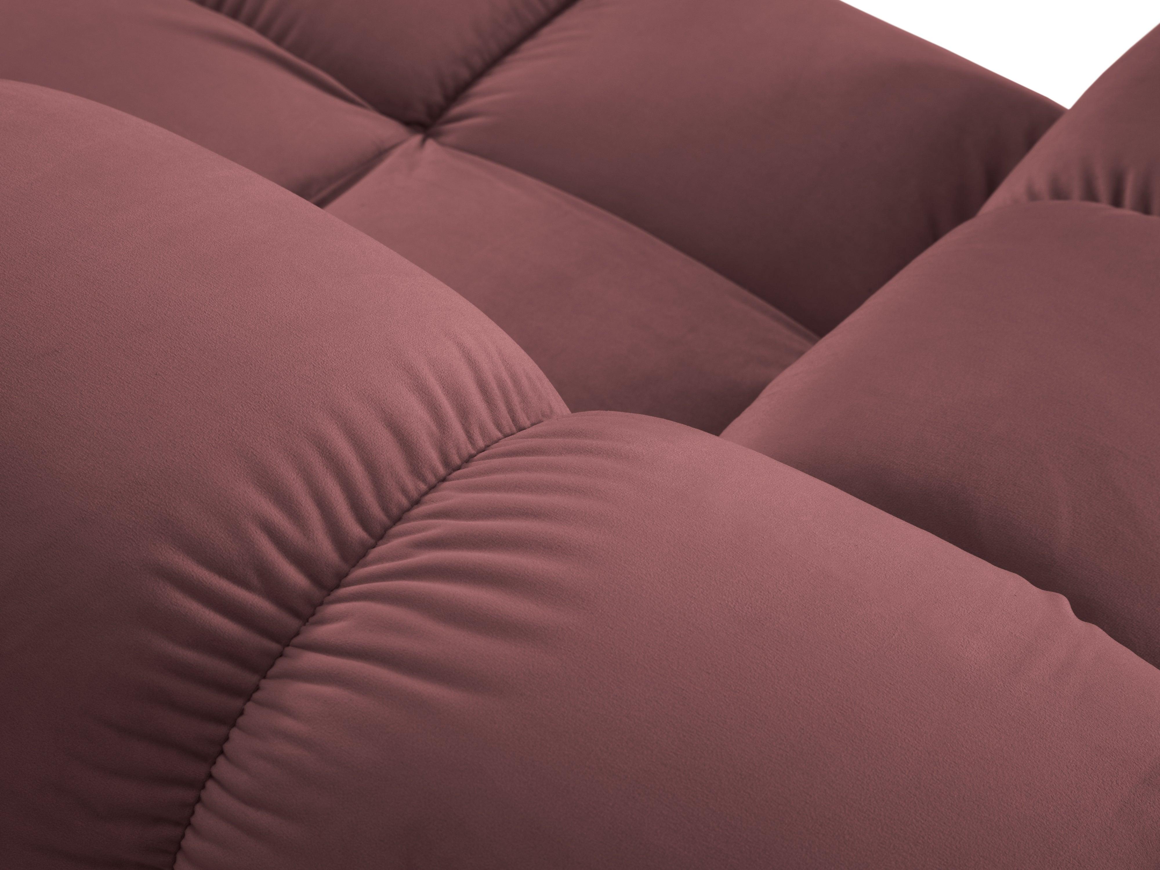 Sofa modułowa aksamitna prawostronna 4-osobowa TROPEA różowy Milo Casa Eye on Design