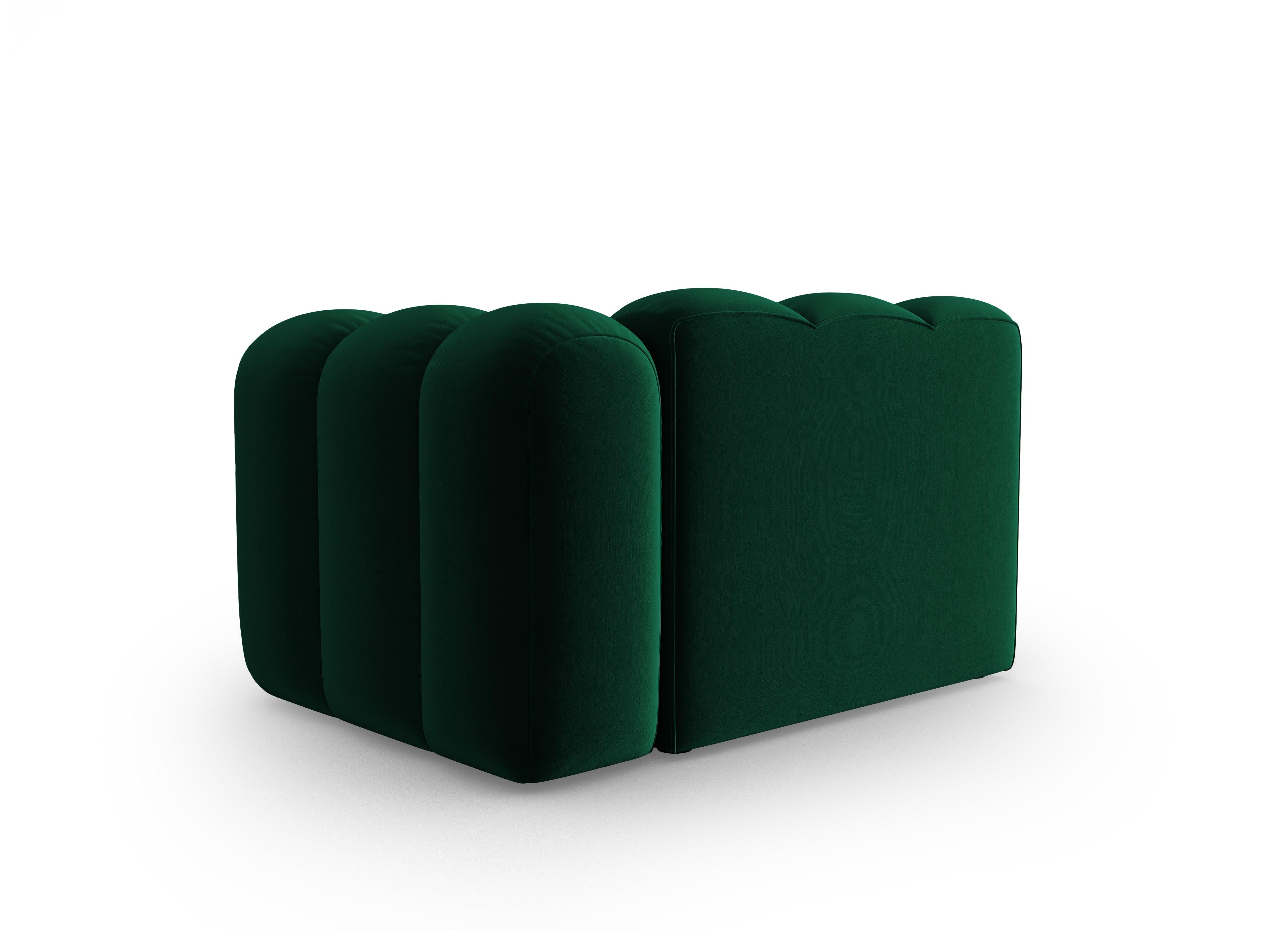 Sofa modułowa aksamitna prawostronna SKYLER butelkowy zielony - element końcowy Interieurs 86 Eye on Design