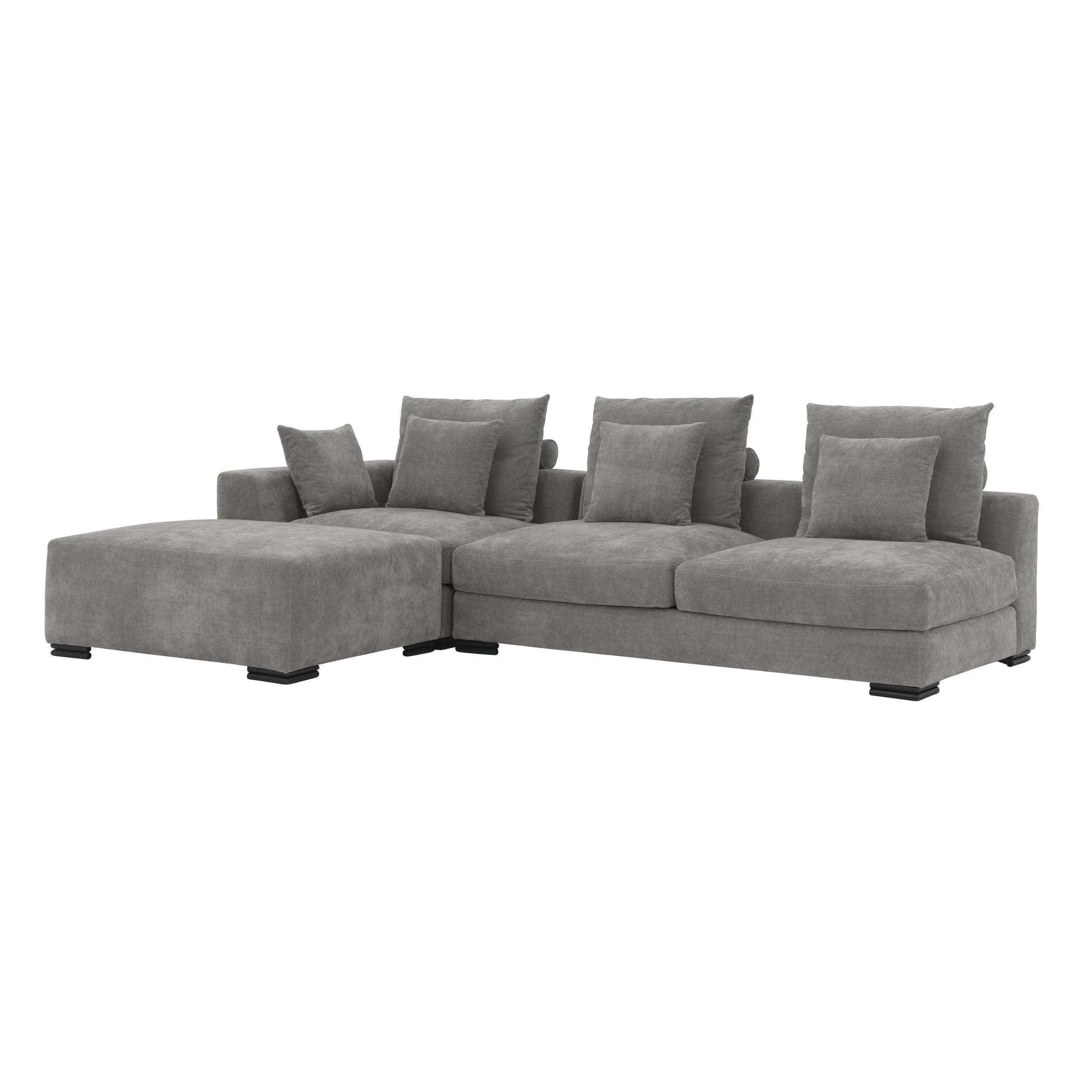 Sofa modułowa CLIFFORD - element środkowy 2-osobowy szary Eichholtz Eye on Design