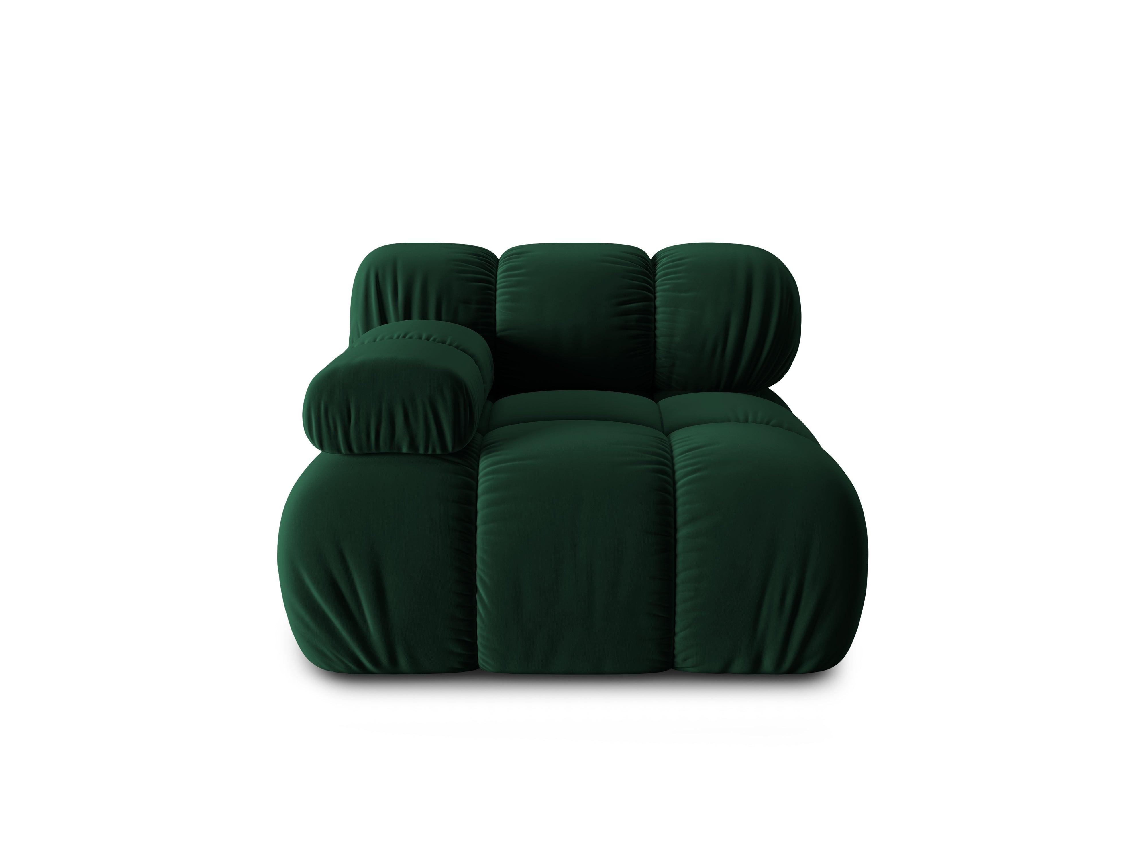 Sofa modułowa TROPEA - moduł lewostronny butelkowa zieleń Milo Casa Eye on Design