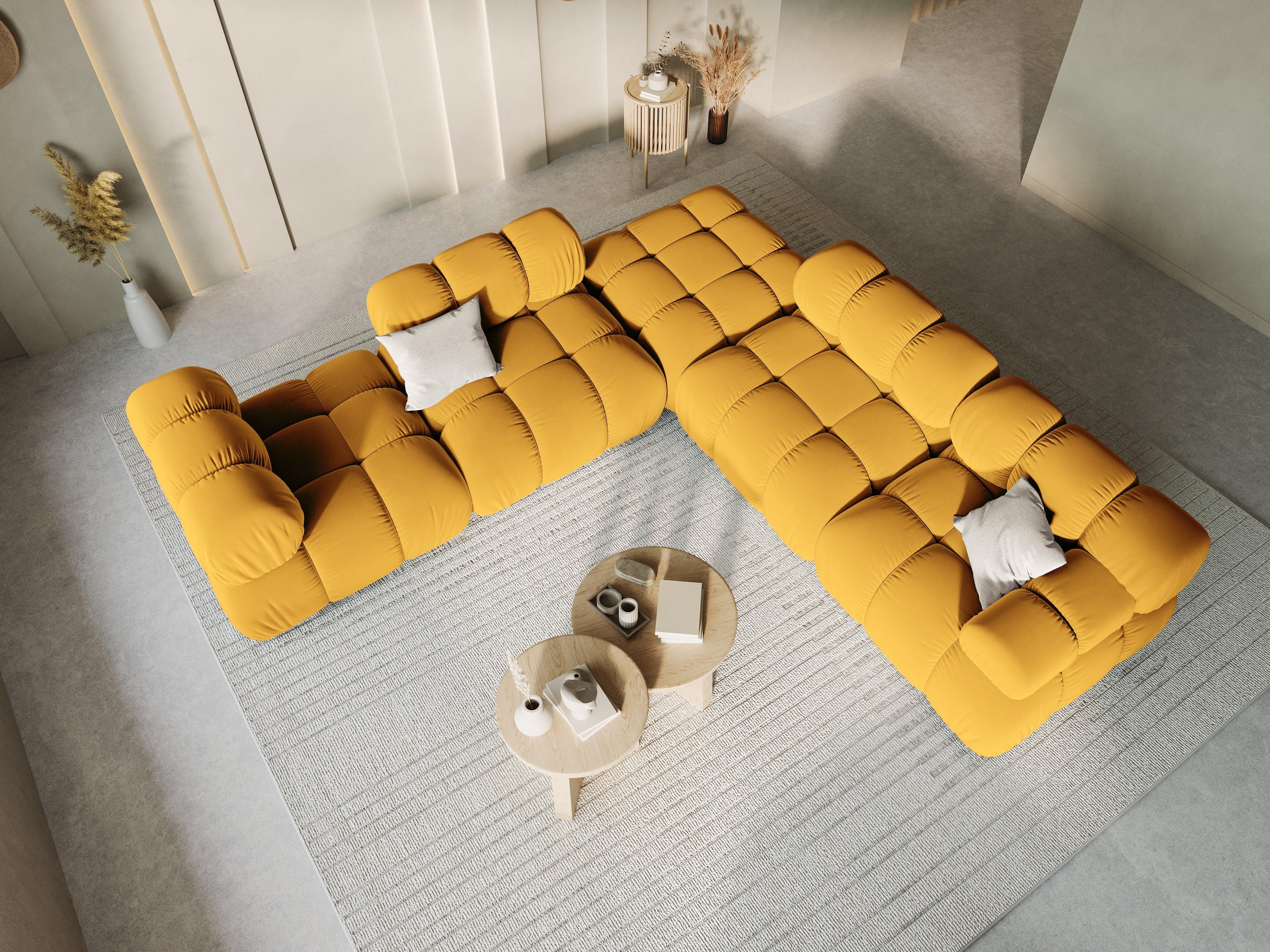 Sofa modułowa TROPEA - moduł prawostronny musztardowy Milo Casa Eye on Design