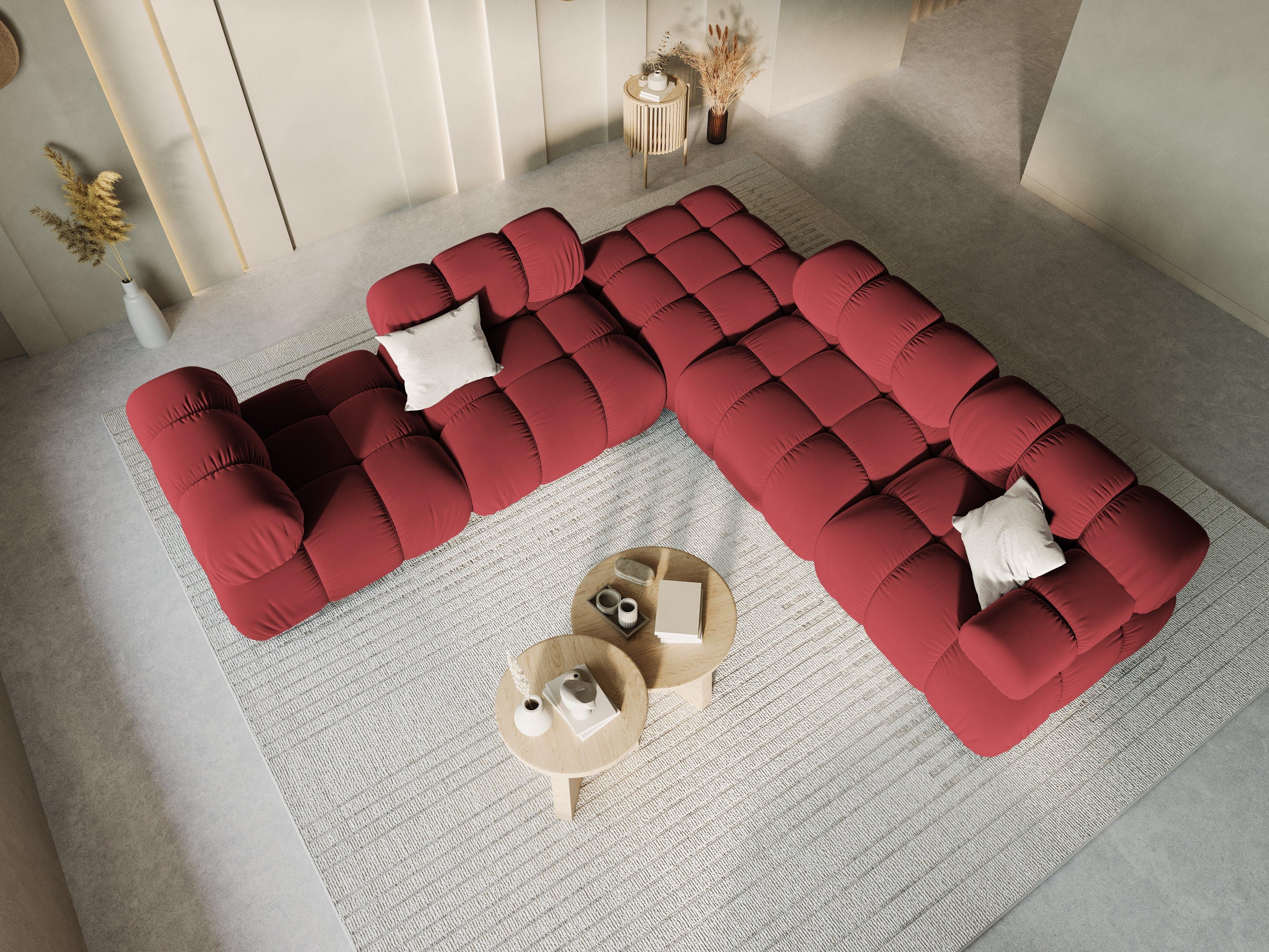 Sofa modułowa TROPEA - moduł prawostronny rubinowy Milo Casa Eye on Design