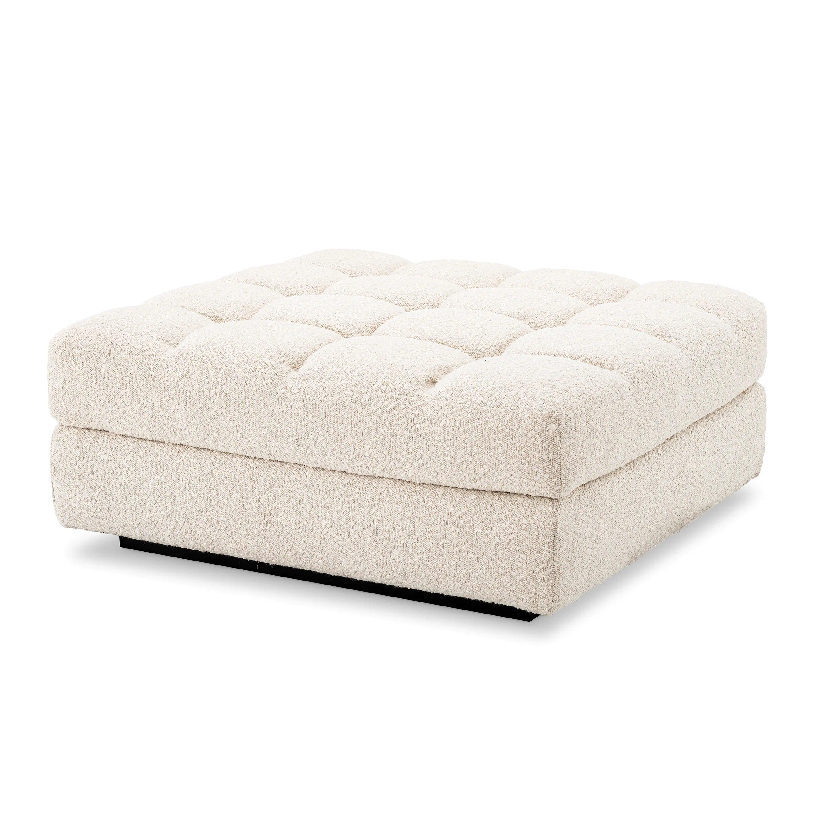 Sofa modułowa w tkaninie boucle DEAN - puf kremowy Eichholtz Eye on Design
