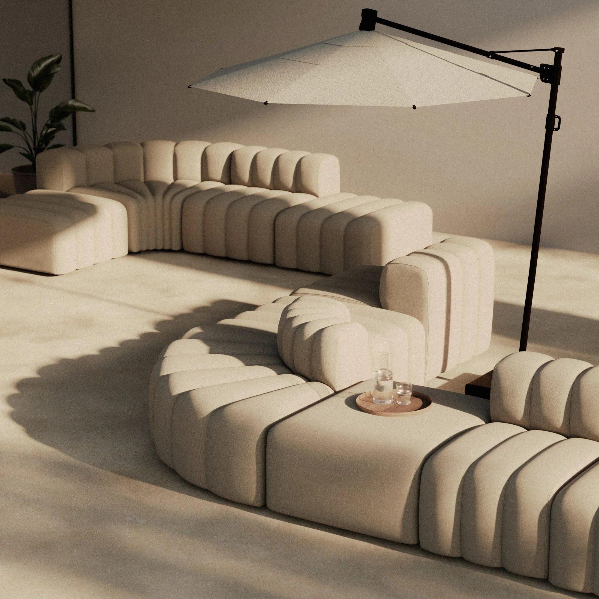 Sofa modułowa zewnętrzna duża STUDIO beżowy NORR11 Eye on Design