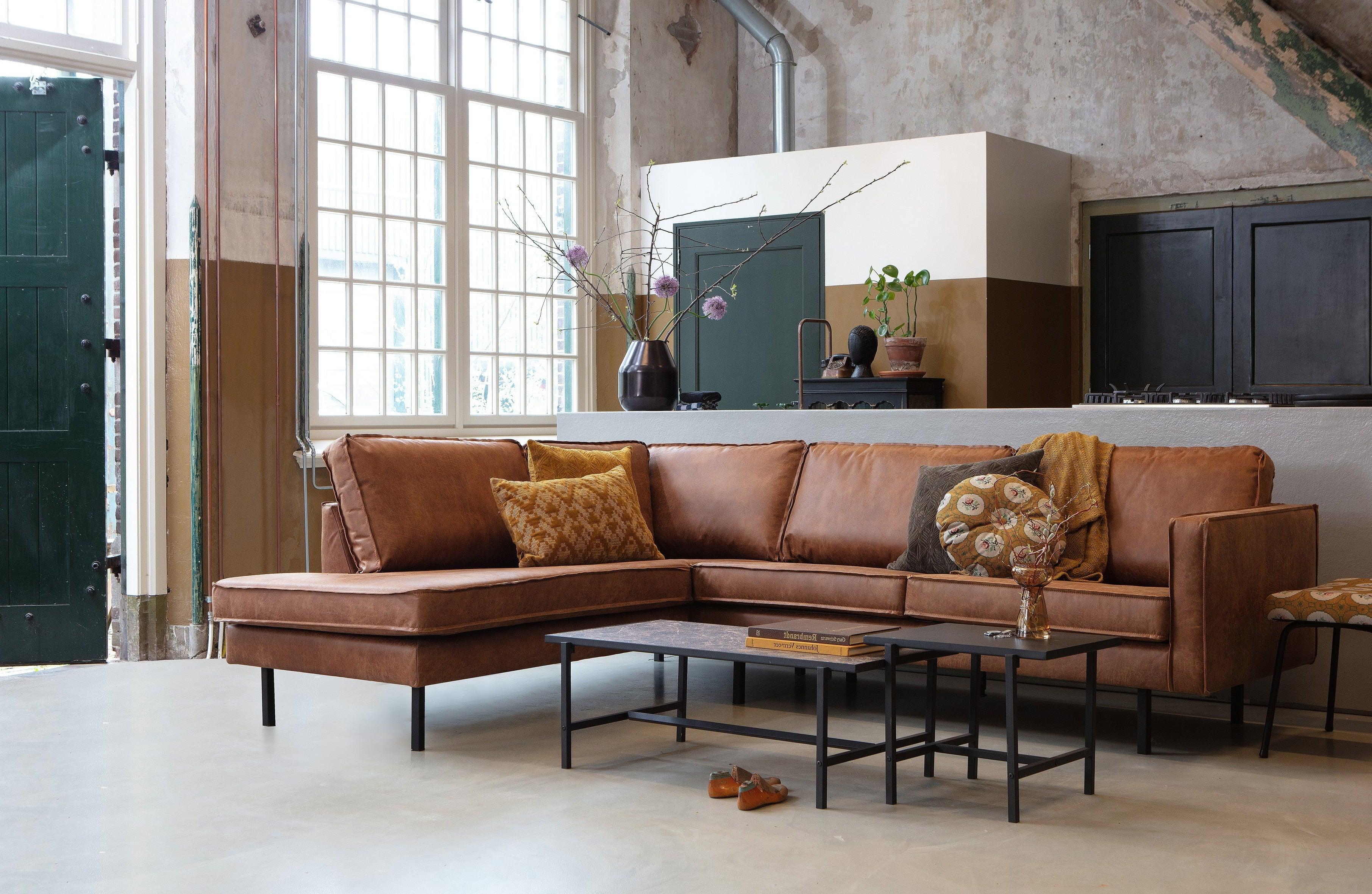 Sofa narożna welurowa lewostronna RODEO ciemnoszary Be Pure Eye on Design