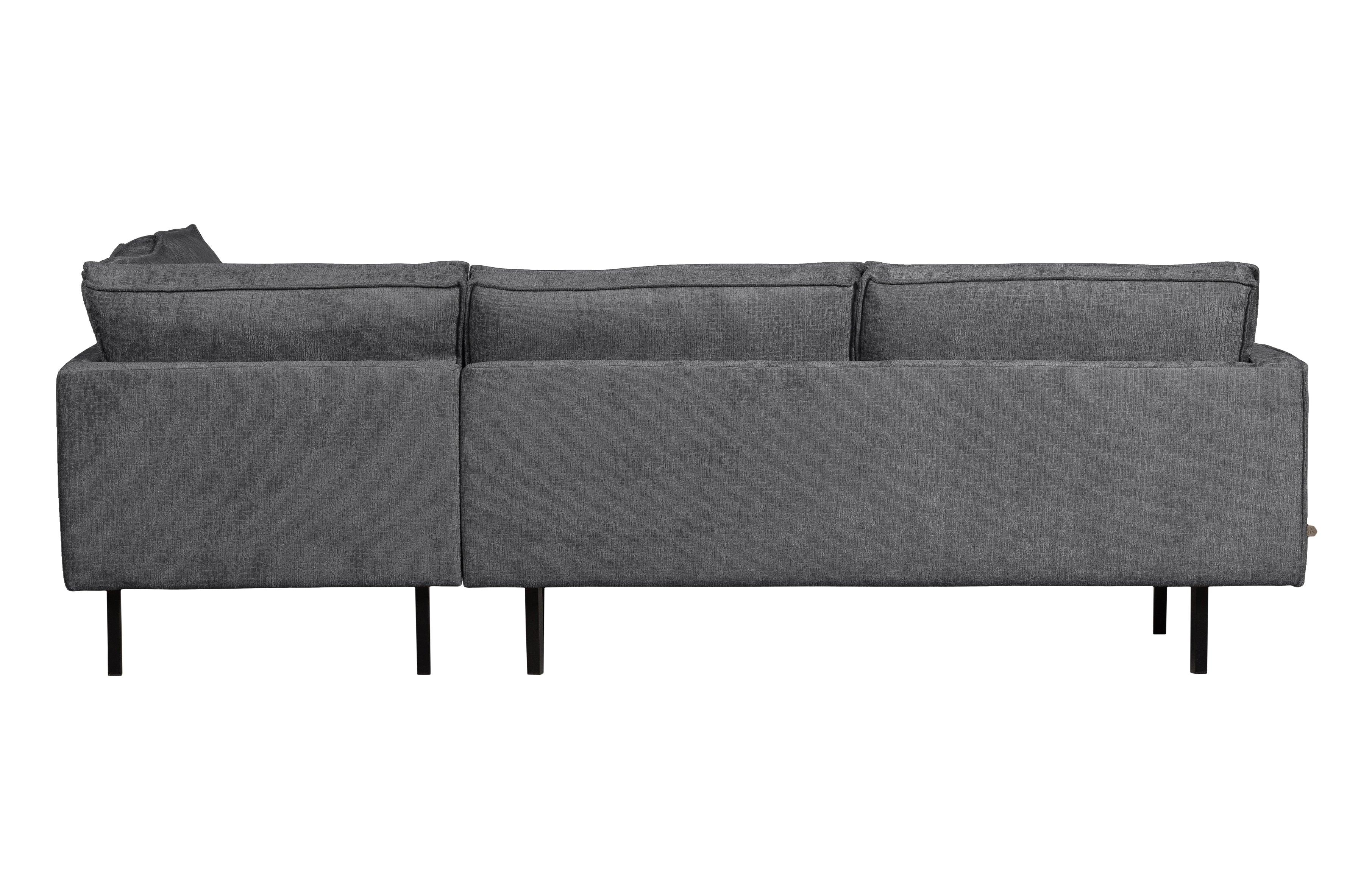 Sofa narożna welurowa prawostronna RODEO ciemnoszary Be Pure Eye on Design