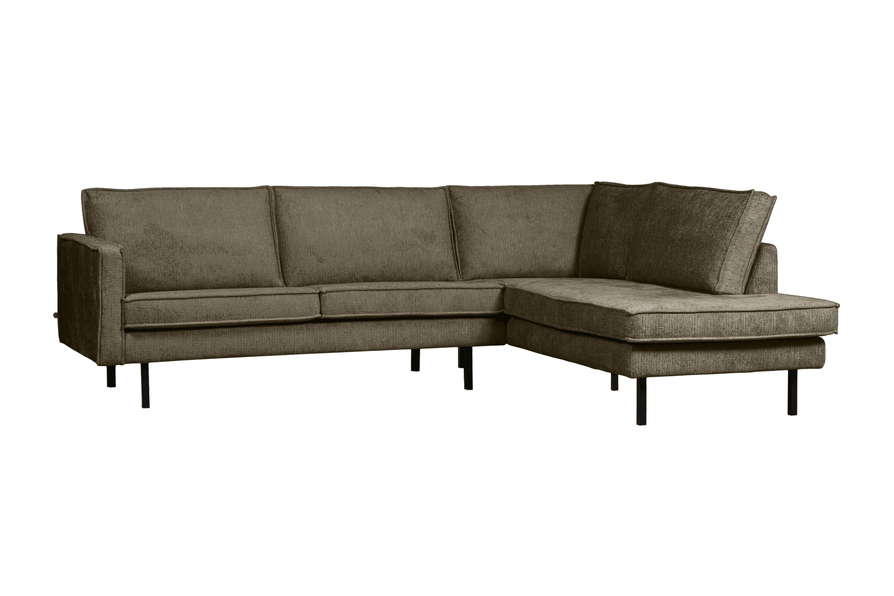 Sofa narożna welurowa prawostronna RODEO ciemnozielony Be Pure Eye on Design
