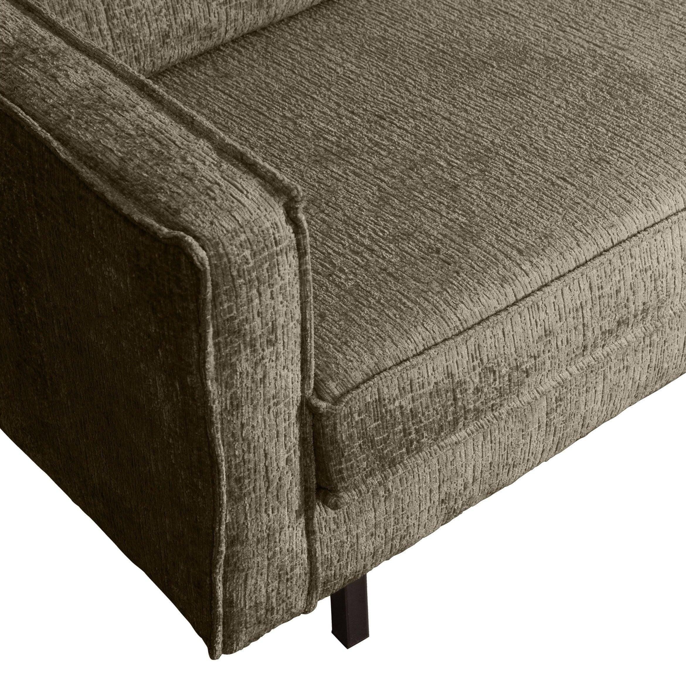 Sofa narożna welurowa prawostronna RODEO ciemnozielony Be Pure Eye on Design