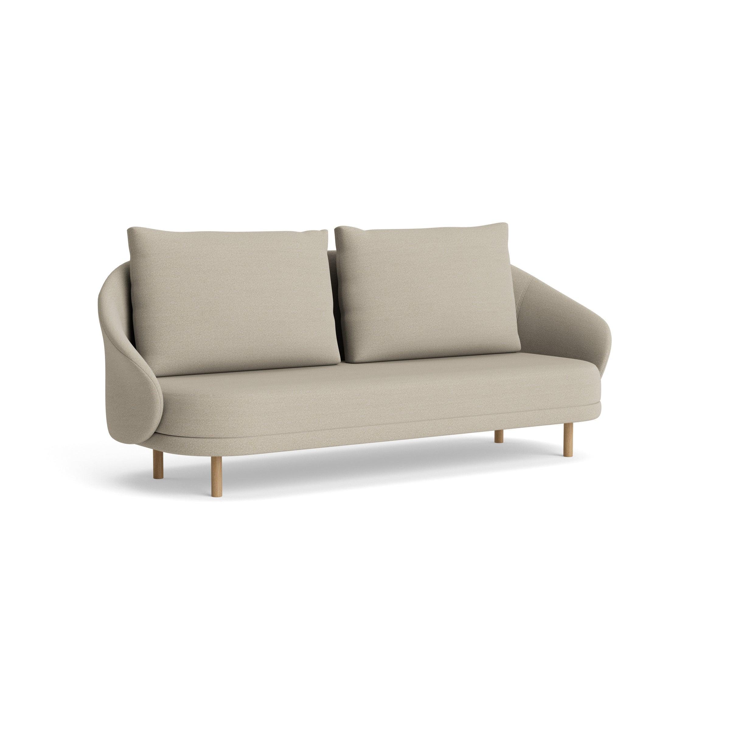 Sofa NEW WAVE dębowy NORR11 naturalny dębowy tkanina beżowy Eye on Design