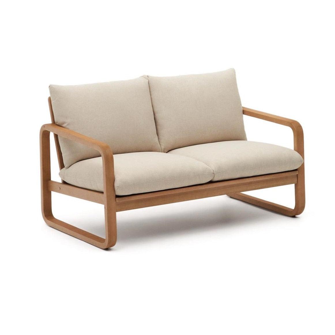 Sofa ogrodowa 2-osobowa SACALETA lite drewno eukaliptusowe La Forma Eye on Design