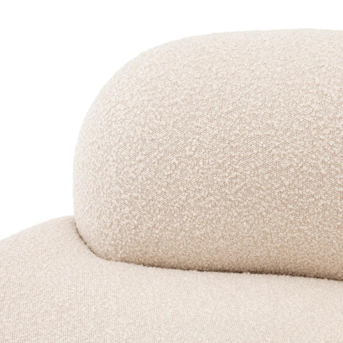 Sofa okrągła w tkaninie boucle BJÖRN kremowy Eichholtz Eye on Design