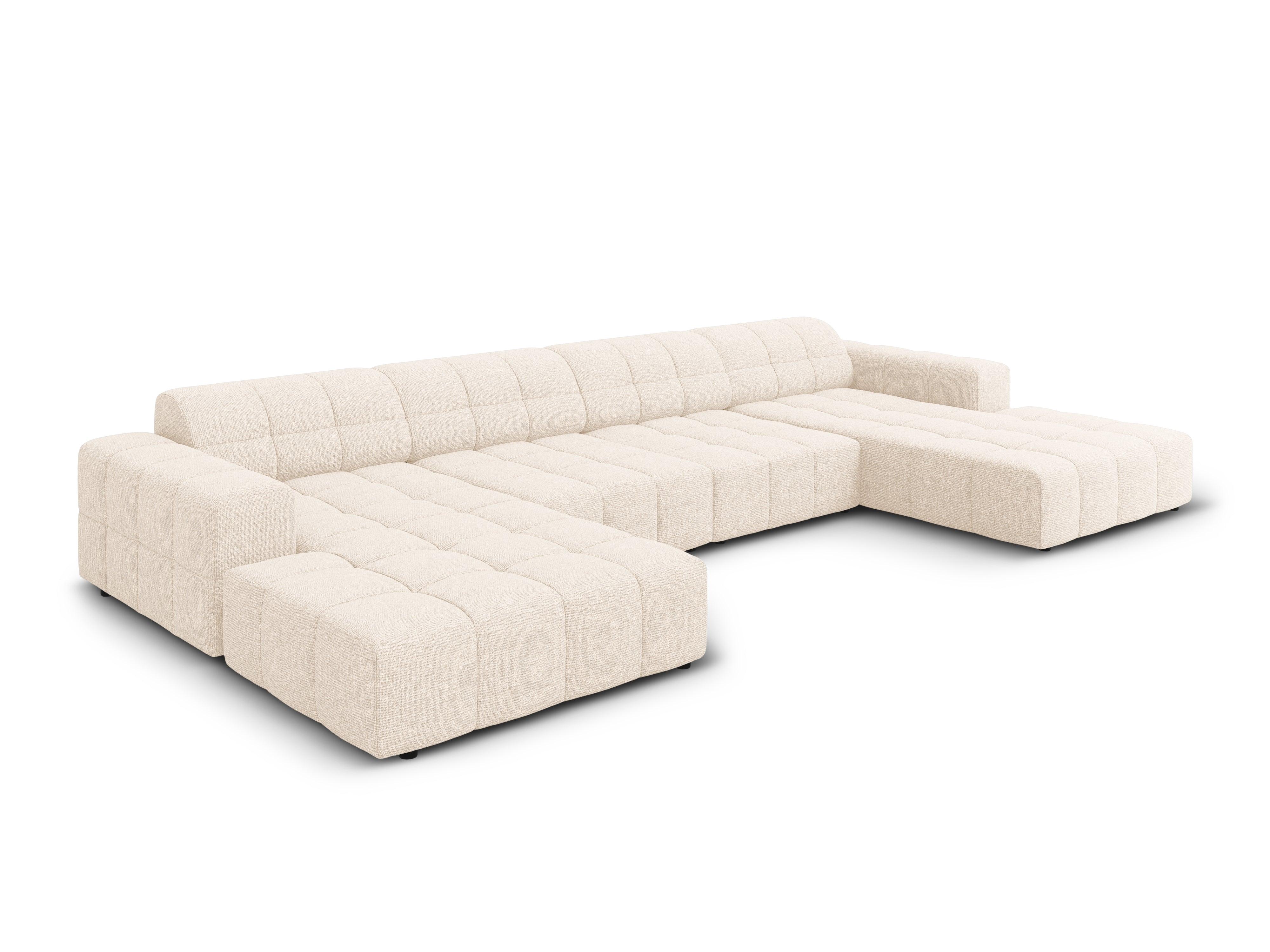 Sofa panoramiczna 6-osobowa CHICAGO jasnobeżowy szenil Cosmopolitan Design Eye on Design