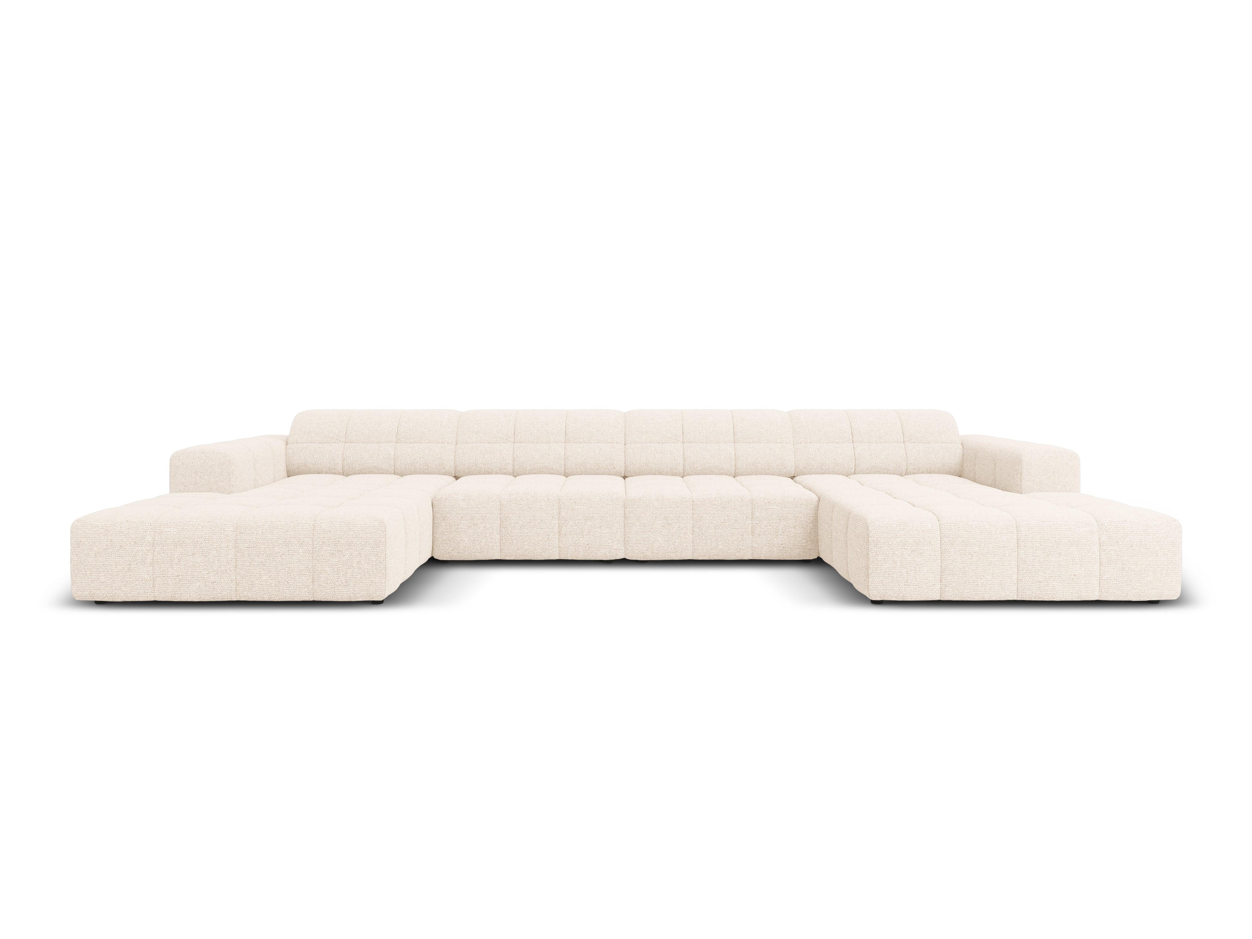 Sofa panoramiczna 6-osobowa CHICAGO jasnobeżowy szenil Cosmopolitan Design Eye on Design