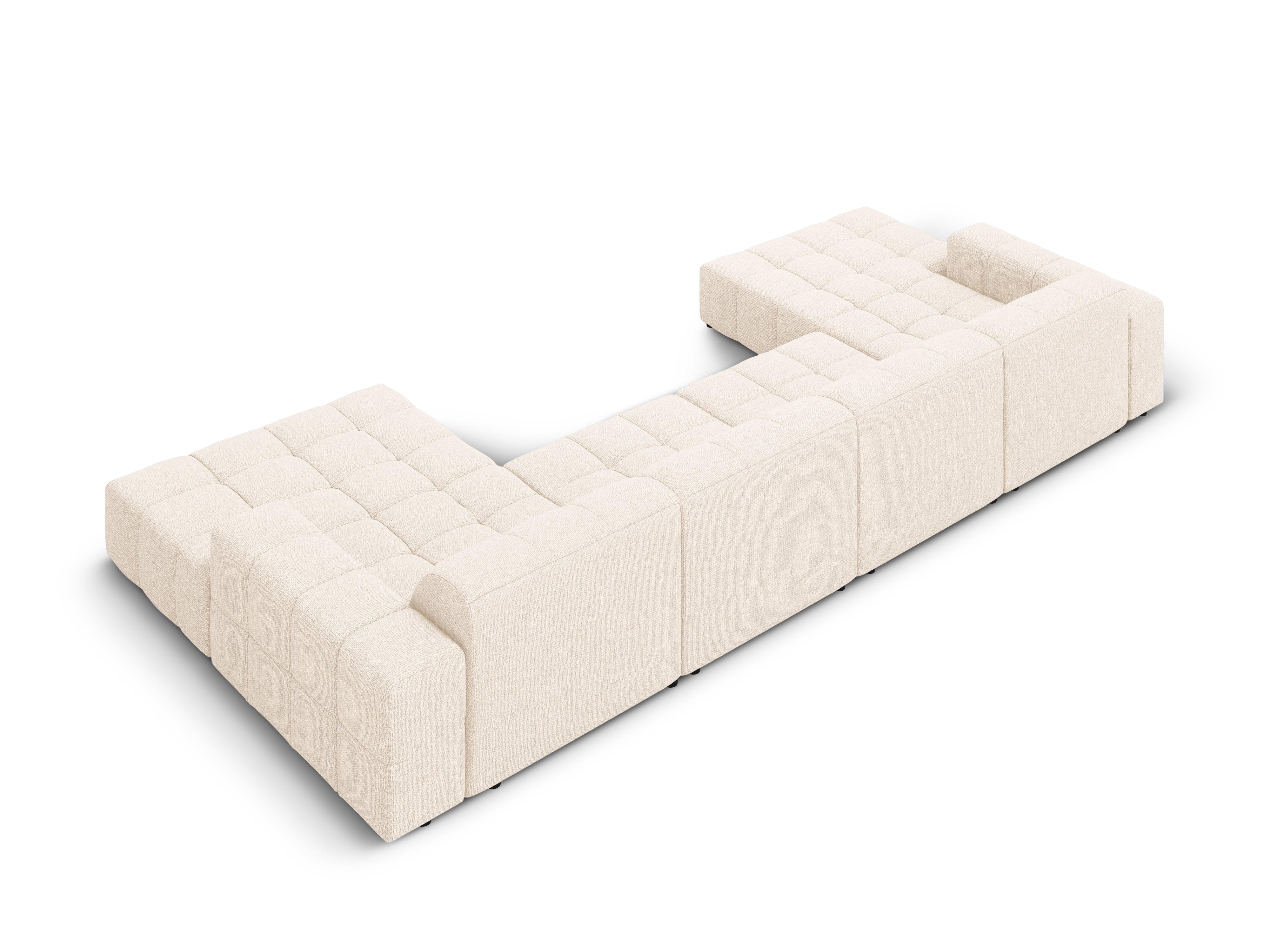 Sofa panoramiczna 6-osobowa CHICAGO jasnobeżowy szenil Cosmopolitan Design Eye on Design