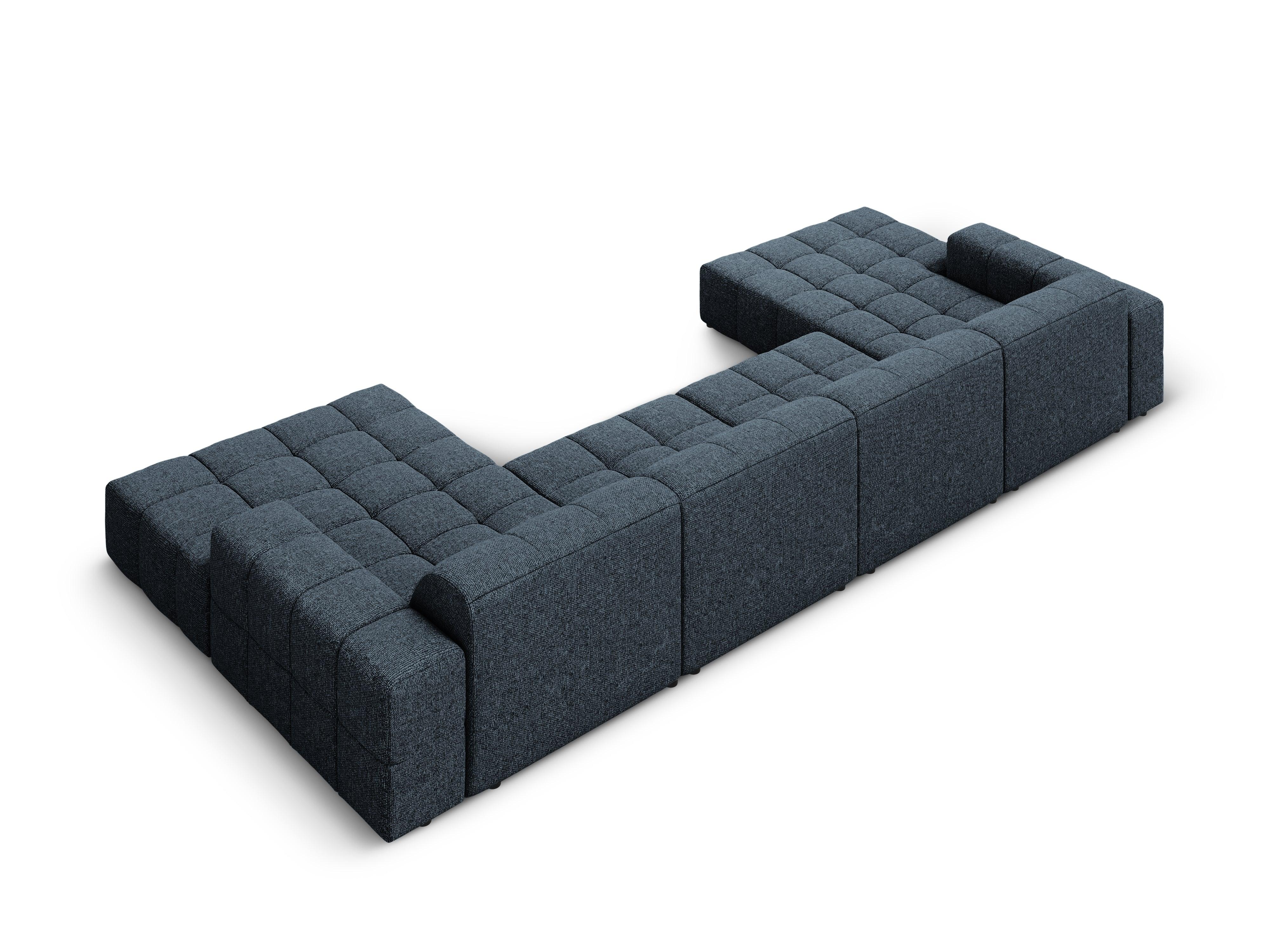 Sofa panoramiczna 6-osobowa CHICAGO niebieski szenil Cosmopolitan Design Eye on Design