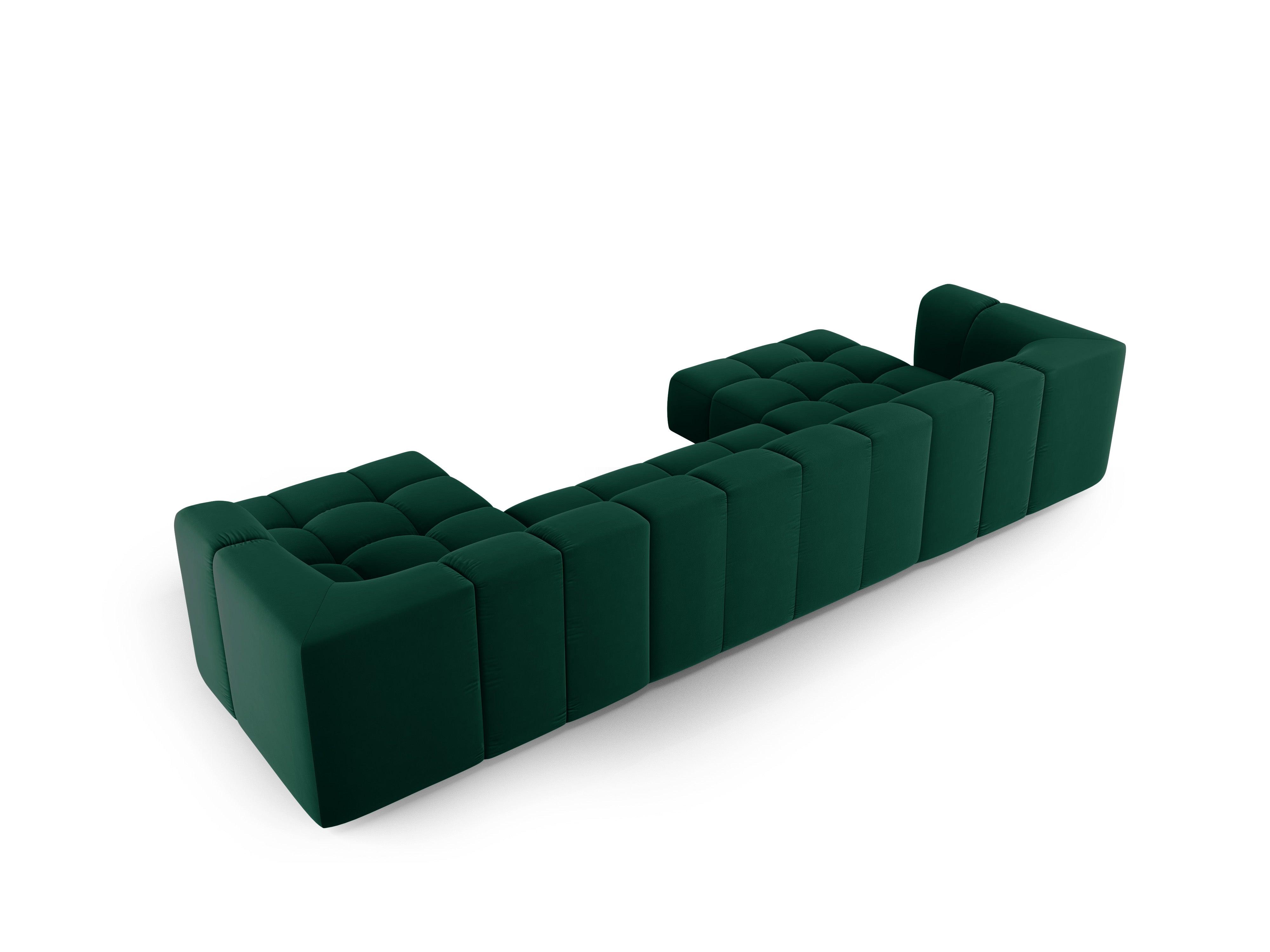 Sofa panoramiczna aksamitna FRANCESCA butelkowa zieleń Milo Casa Eye on Design