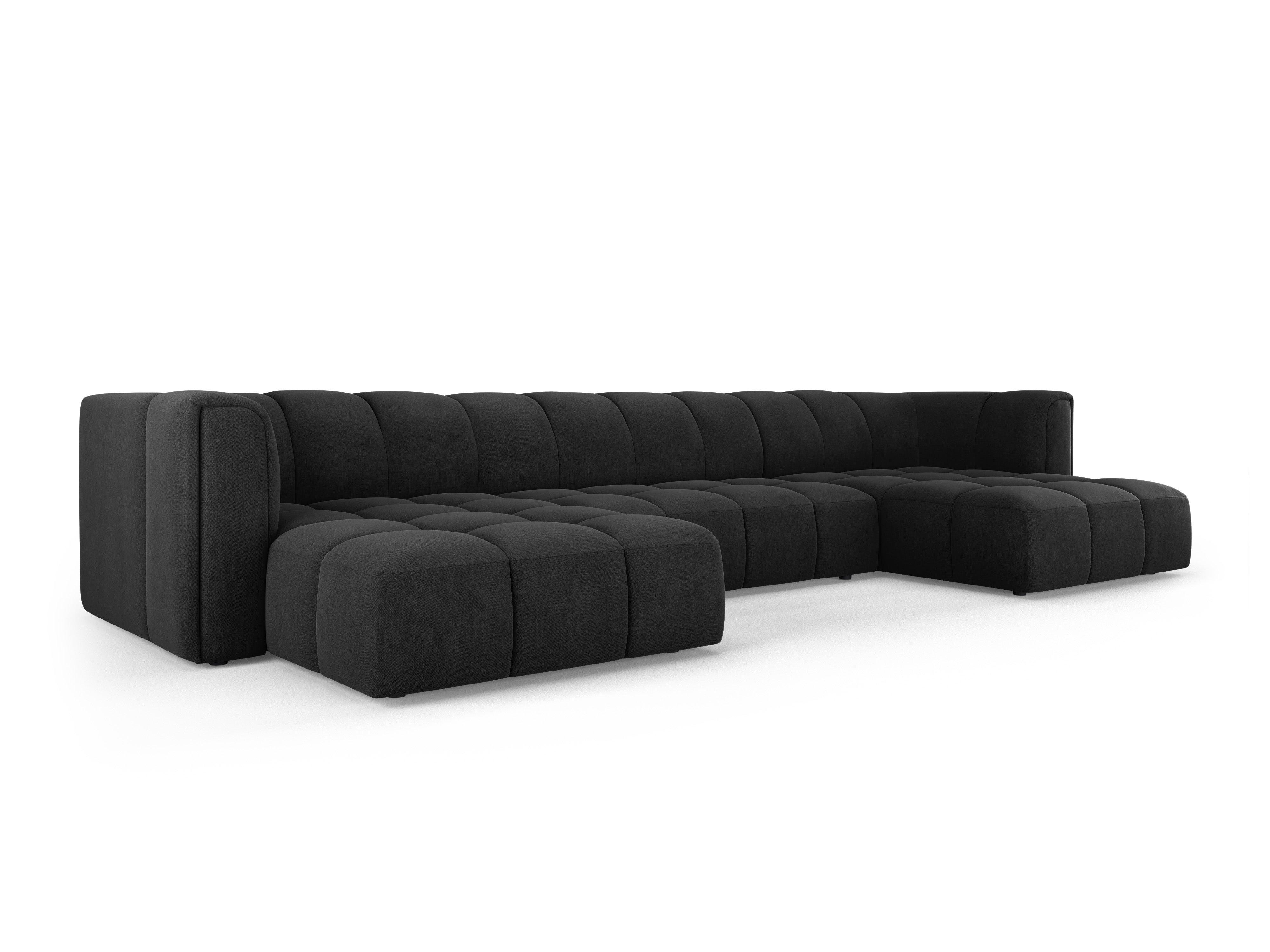 Sofa panoramiczna FRANCESCA czarny szenil Milo Casa Eye on Design