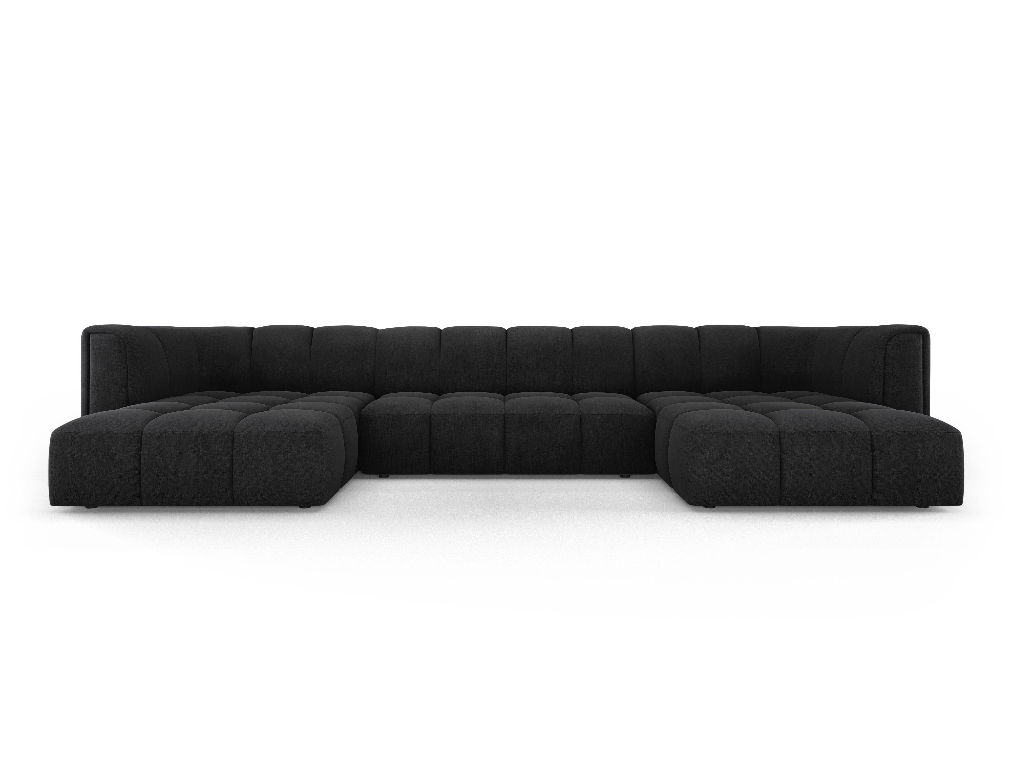 Sofa panoramiczna FRANCESCA czarny szenil Milo Casa Eye on Design