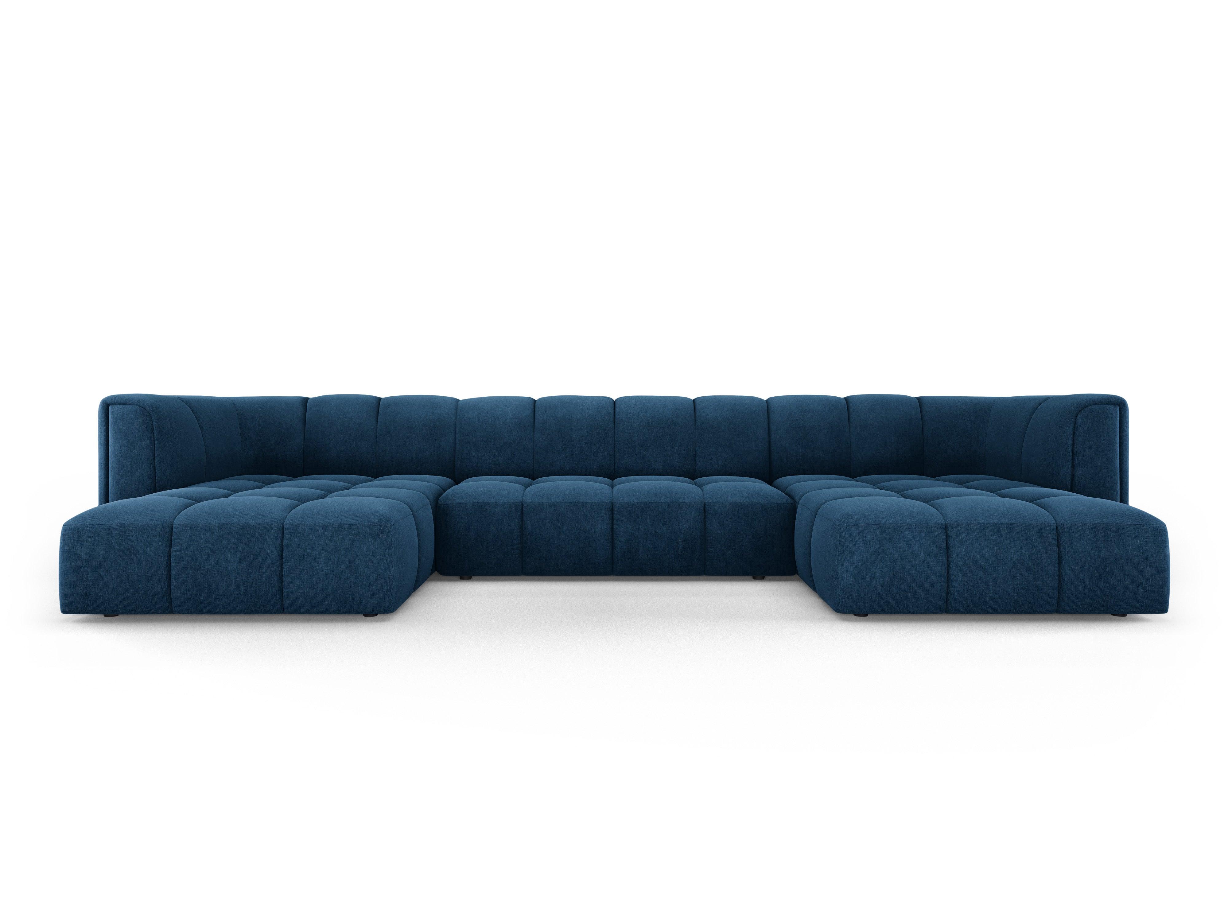 Sofa panoramiczna FRANCESCA granat królewski szenil Milo Casa Eye on Design