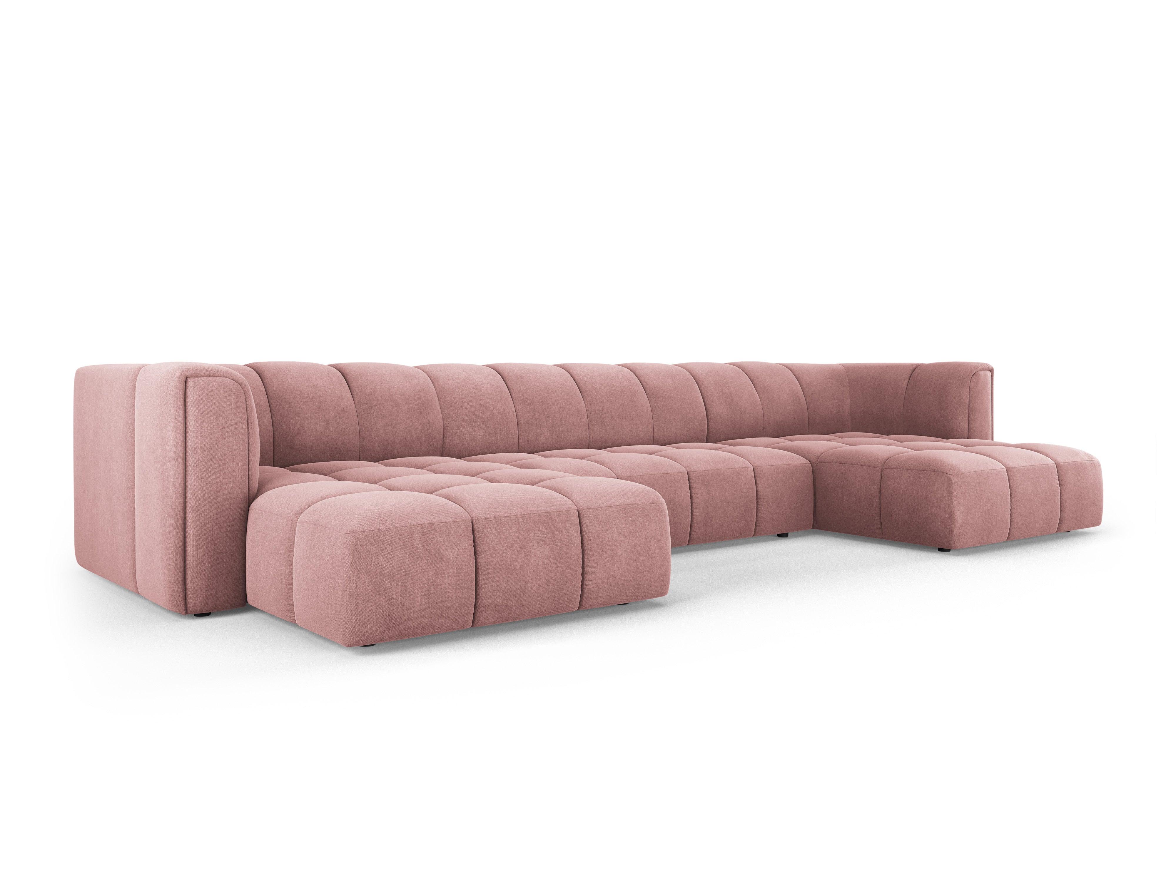 Sofa panoramiczna FRANCESCA różowy szenil Milo Casa Eye on Design