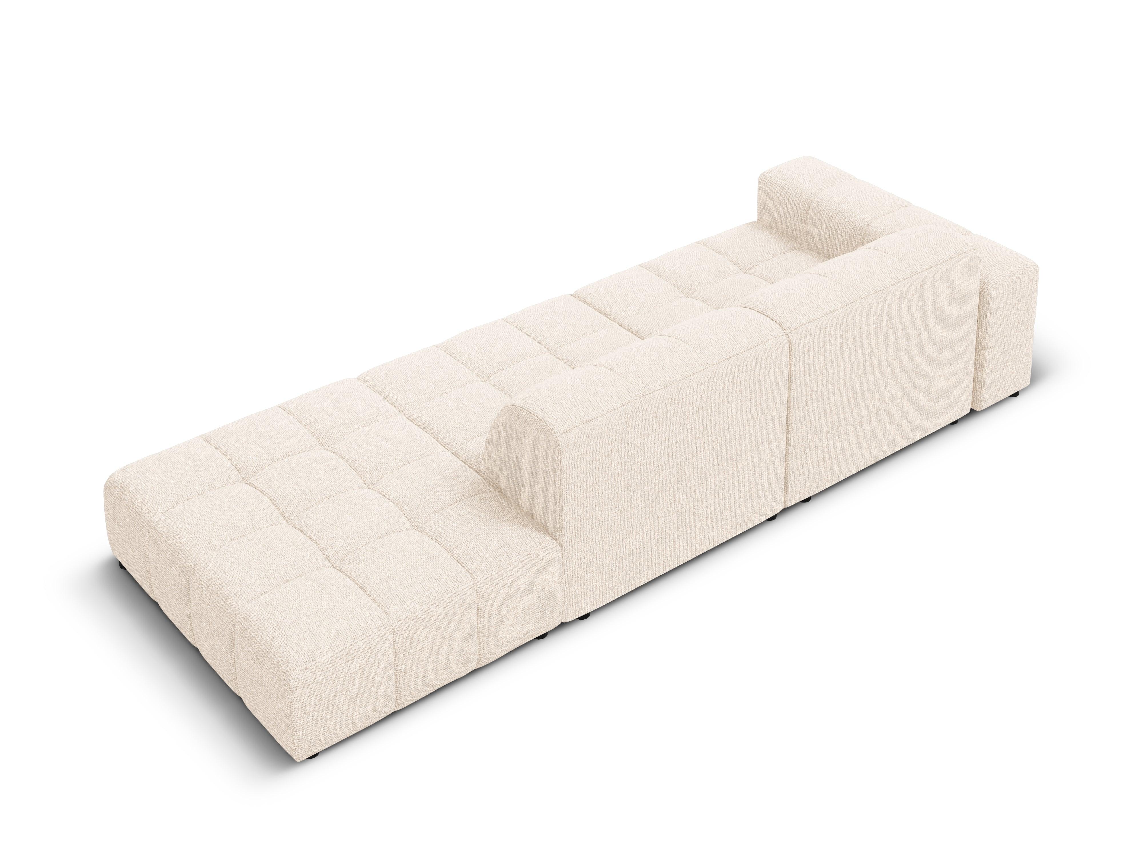 Sofa prawostronna 3-osobowa CHICAGO jasnobeżowy szenil Cosmopolitan Design Eye on Design