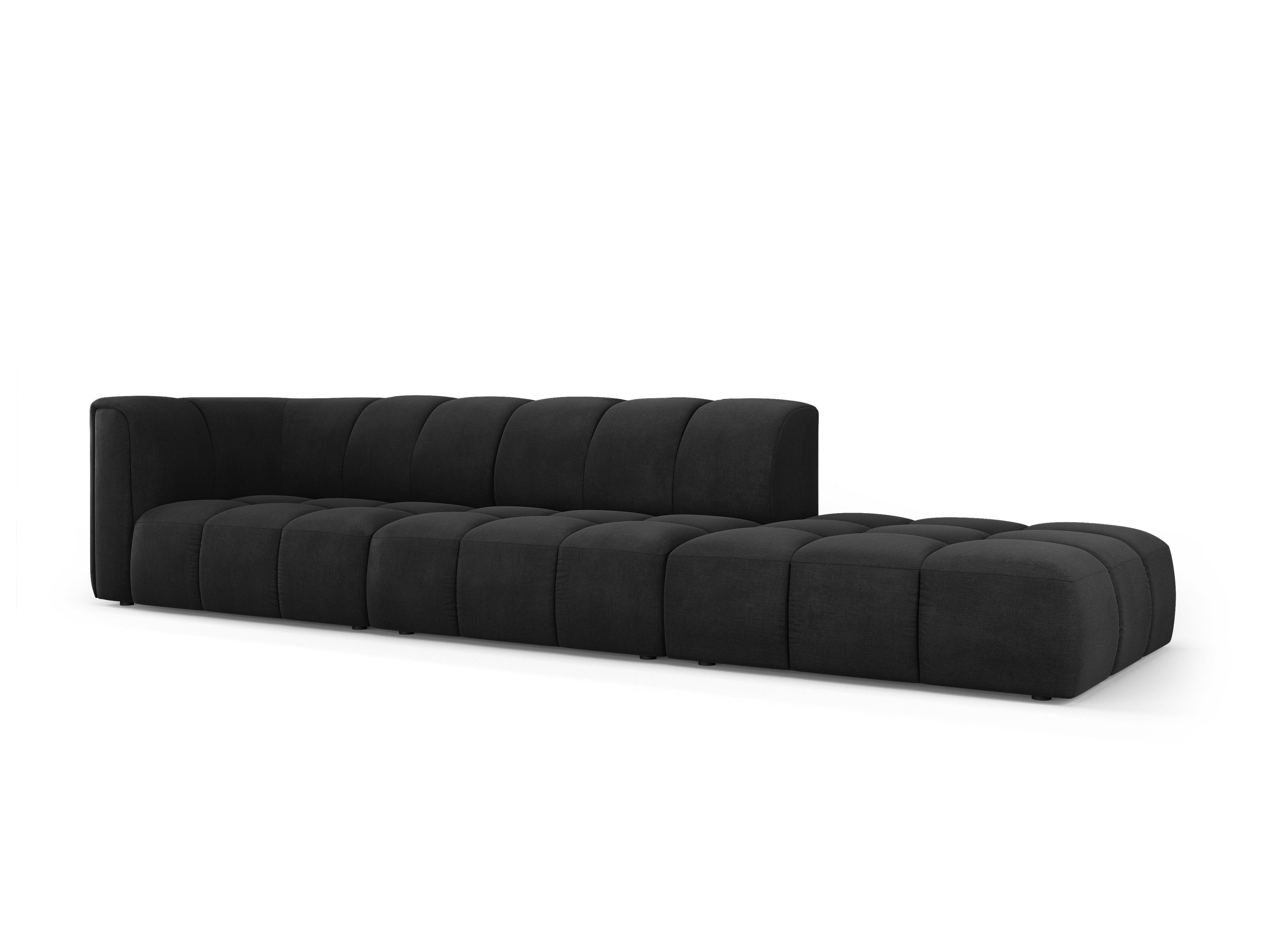 Sofa prawostronna FRANCESCA czarny szenil Milo Casa Eye on Design