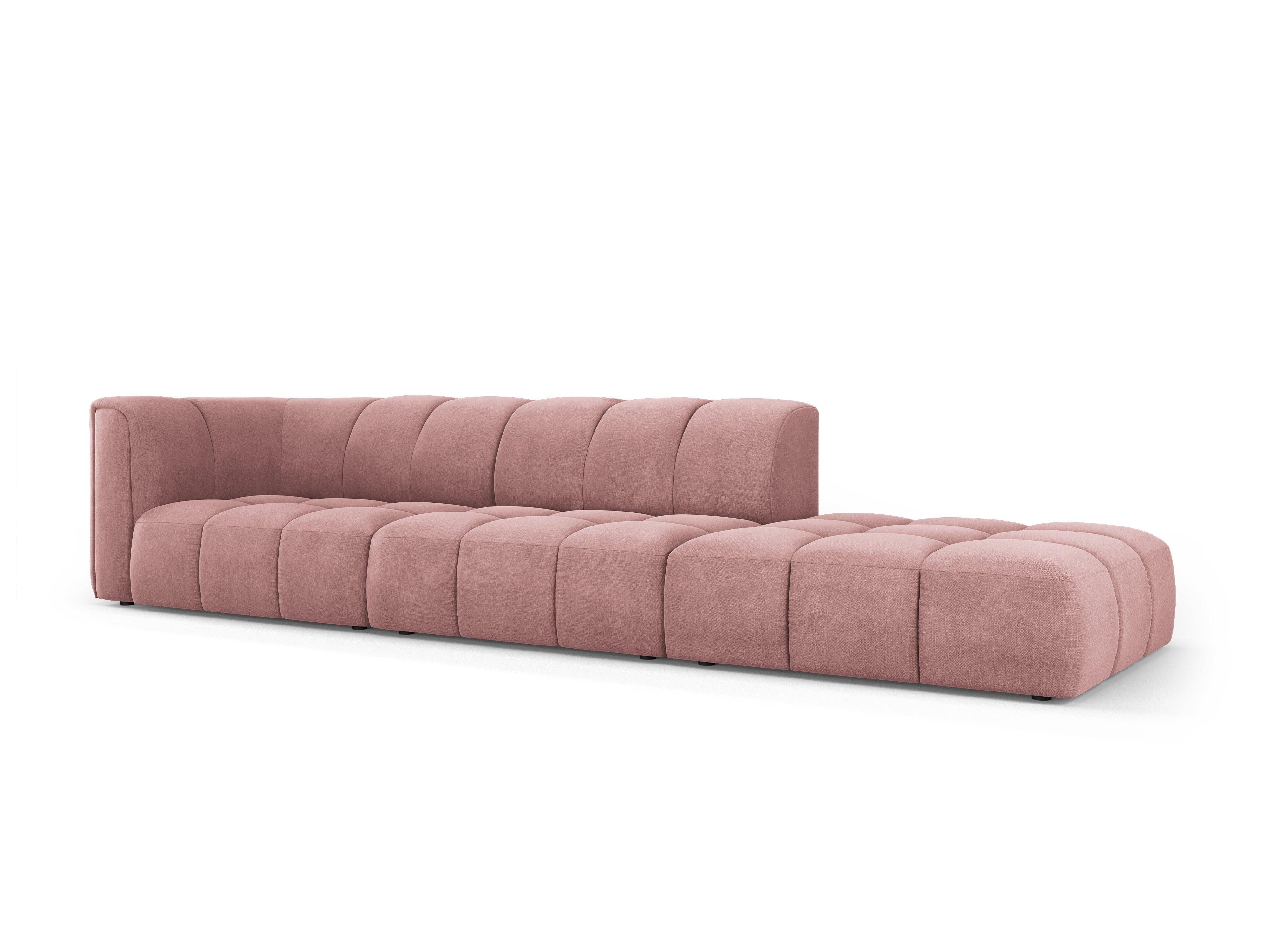 Sofa prawostronna FRANCESCA różowy szenil Milo Casa Eye on Design