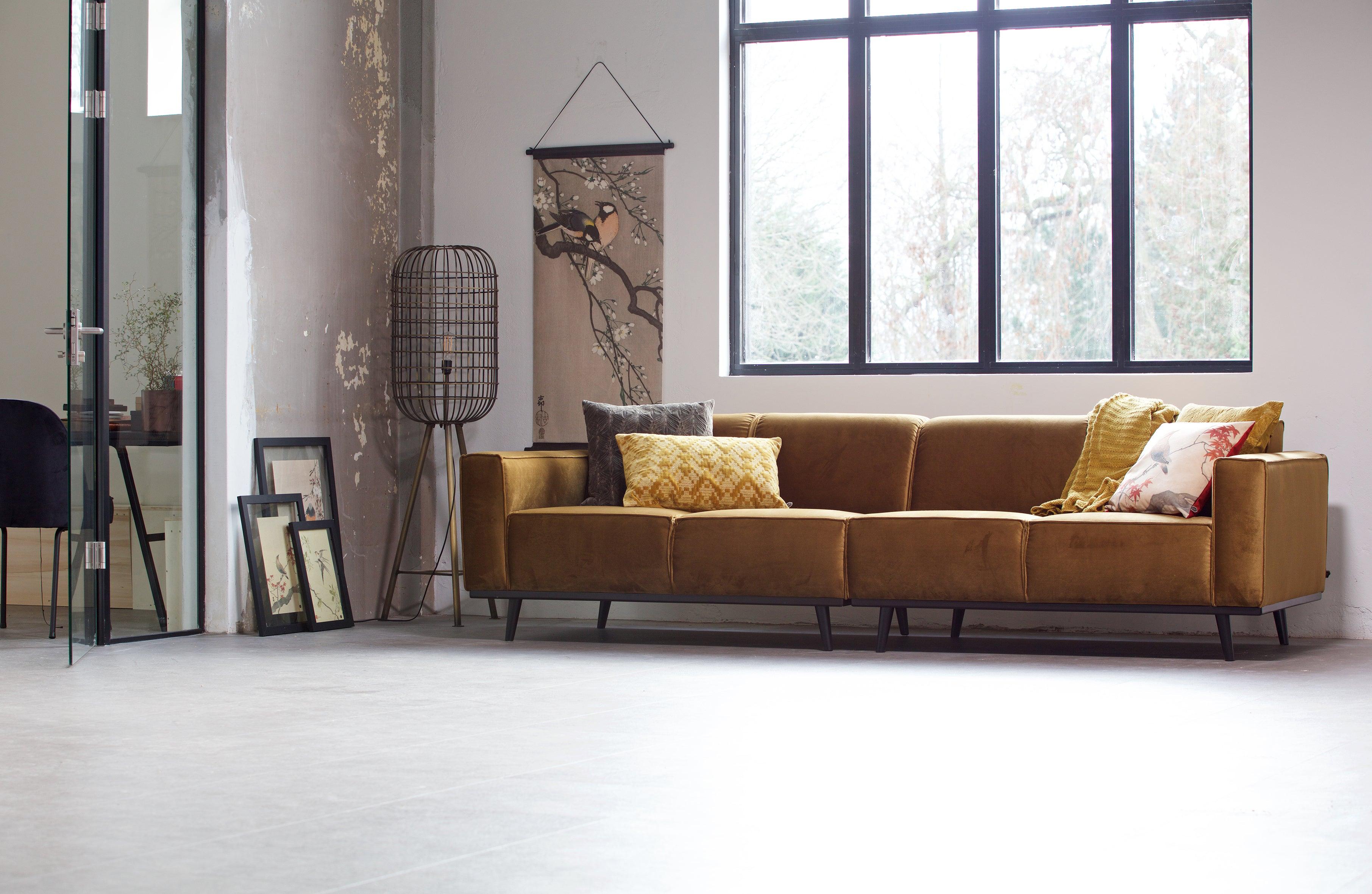 Sofa sztruksowa 4-osobowa STATEMENT beżowy Be Pure Eye on Design