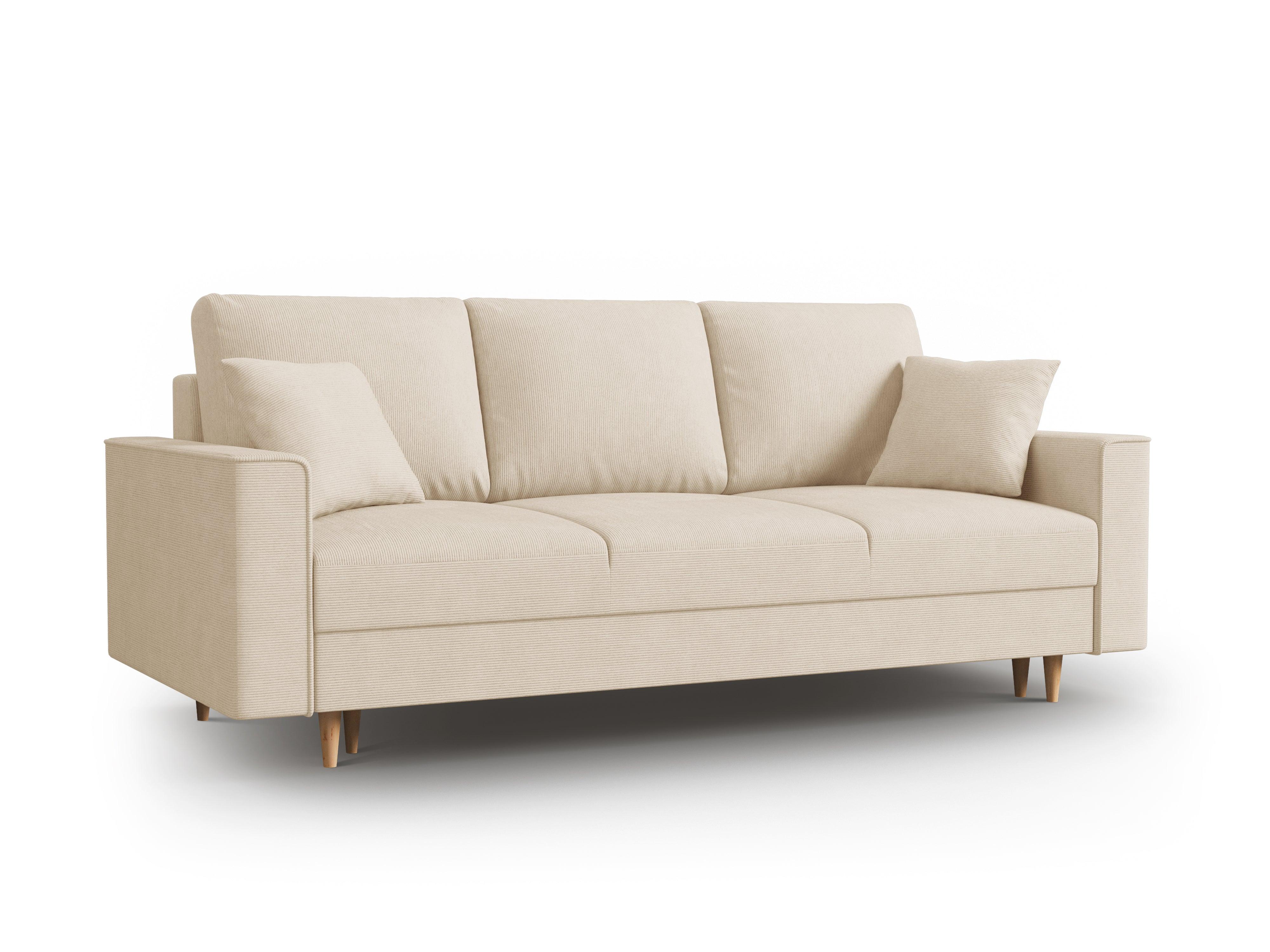 Sofa sztruksowa z funkcją spania CARTADERA beżowy Mazzini Sofas Eye on Design