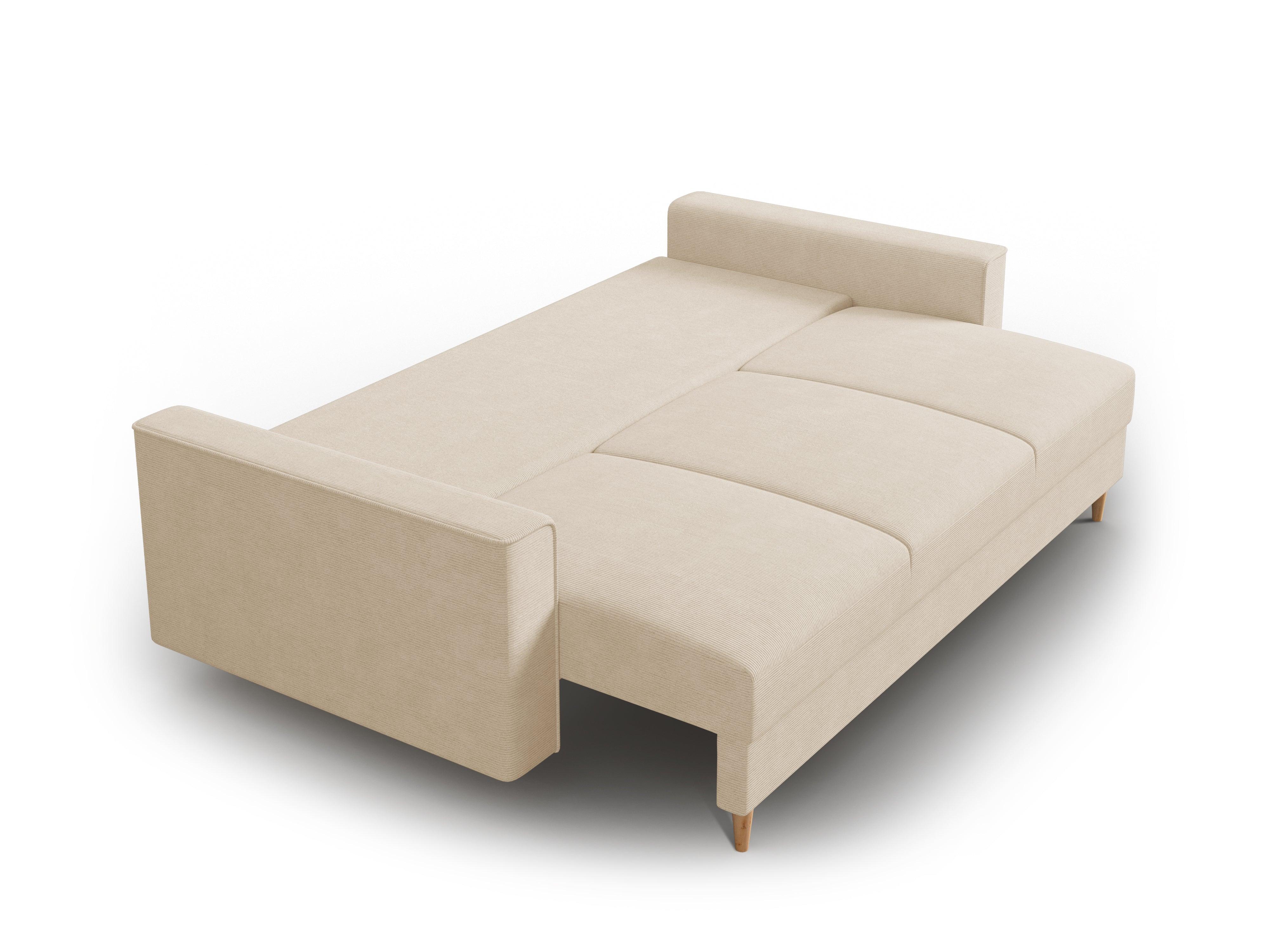 Sofa sztruksowa z funkcją spania CARTADERA beżowy Mazzini Sofas Eye on Design
