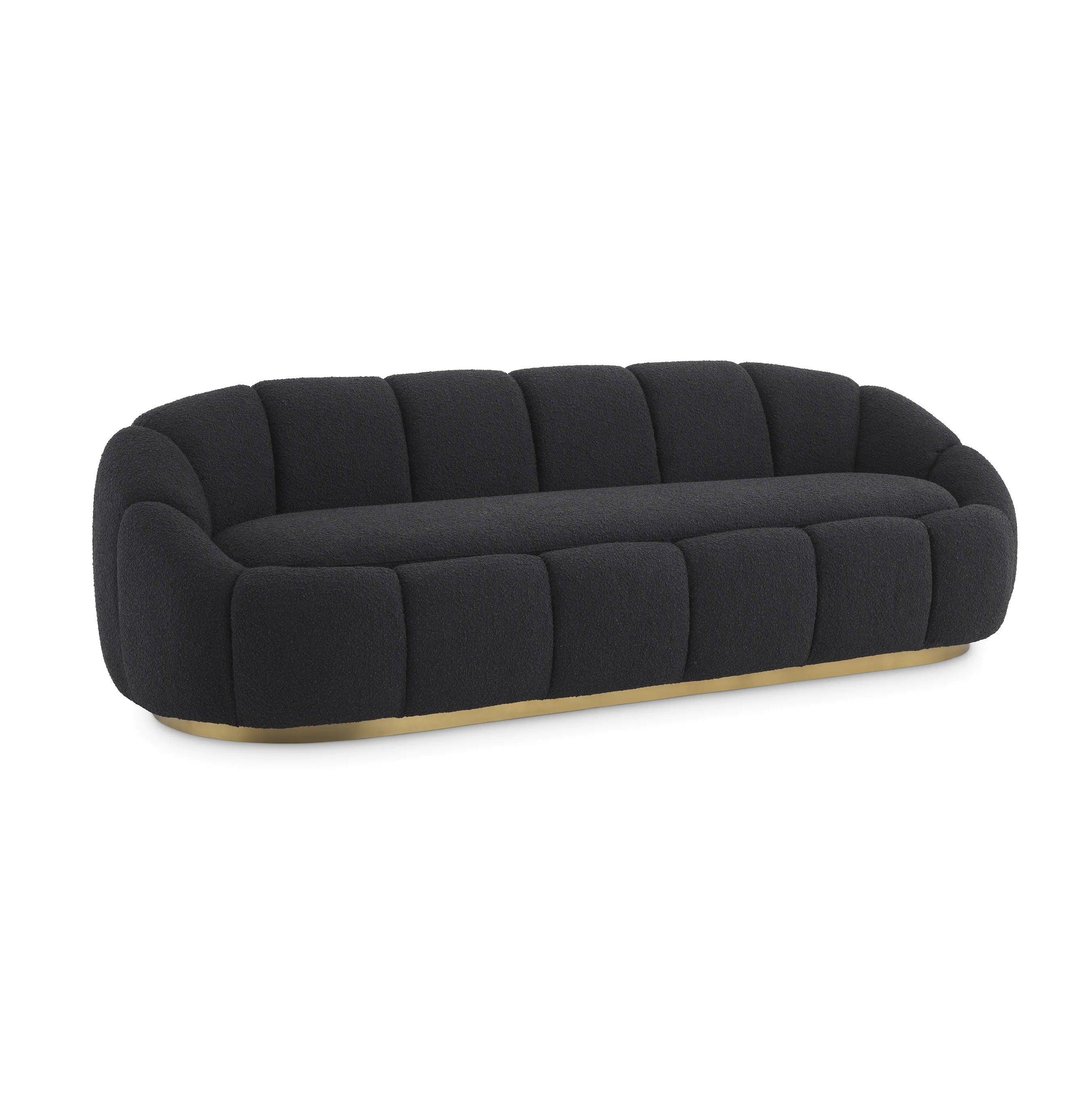 Sofa w tkaninie boucle INGER czarny Eichholtz Eye on Design