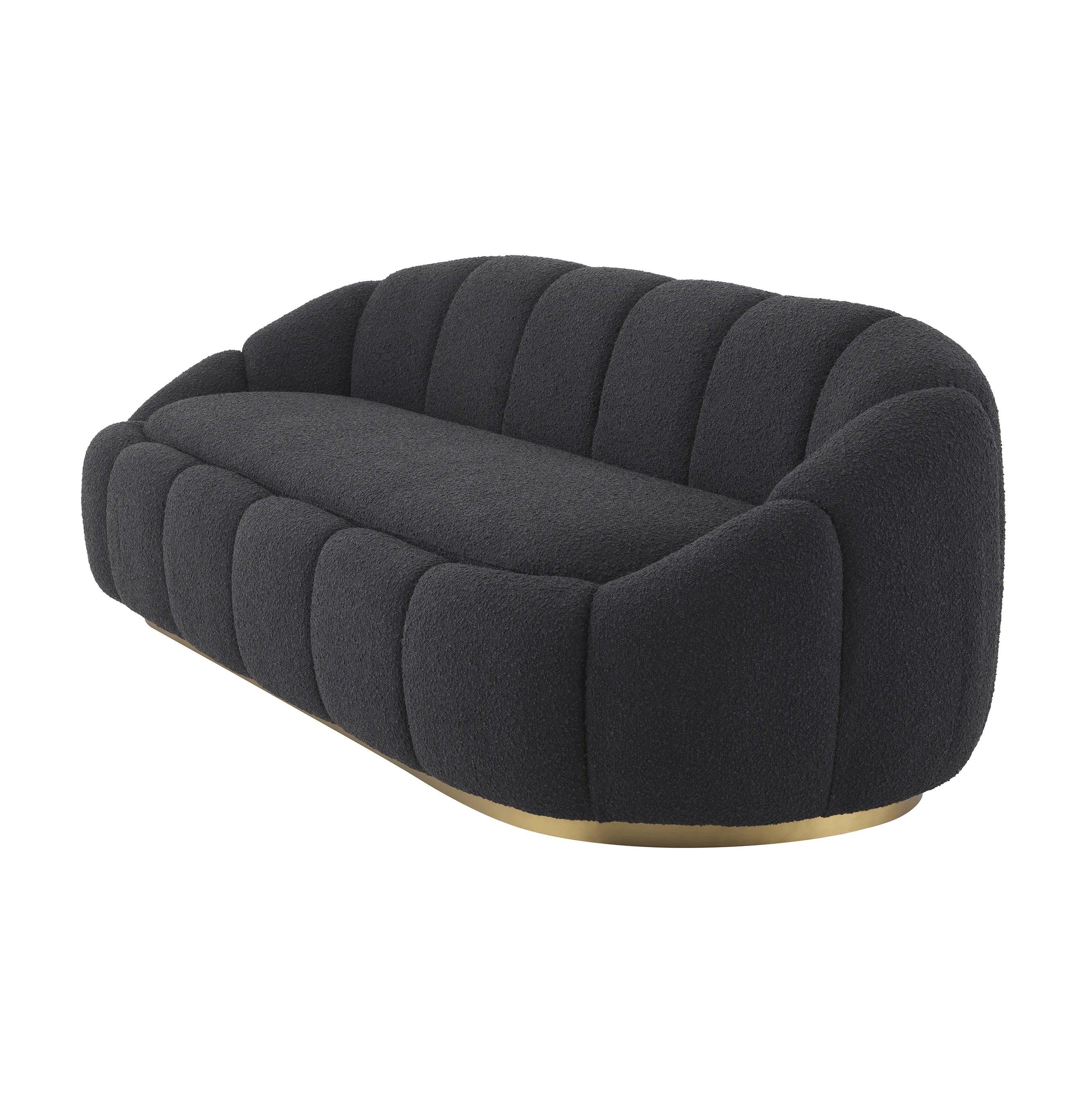 Sofa w tkaninie boucle INGER czarny Eichholtz Eye on Design