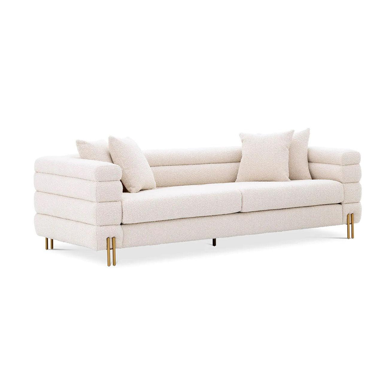Sofa w tkaninie boucle YORK kremowy Eichholtz Eye on Design
