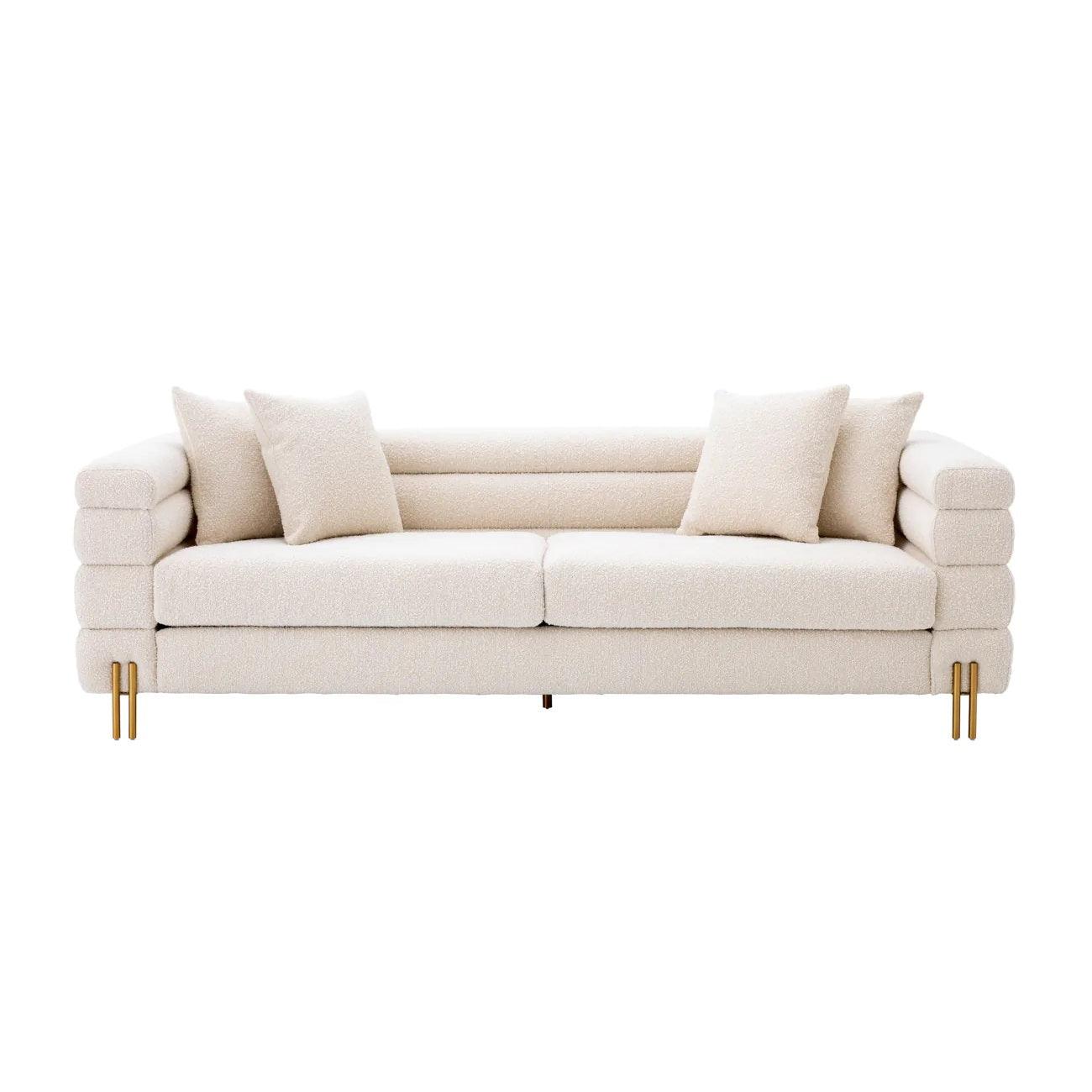 Sofa w tkaninie boucle YORK kremowy Eichholtz Eye on Design