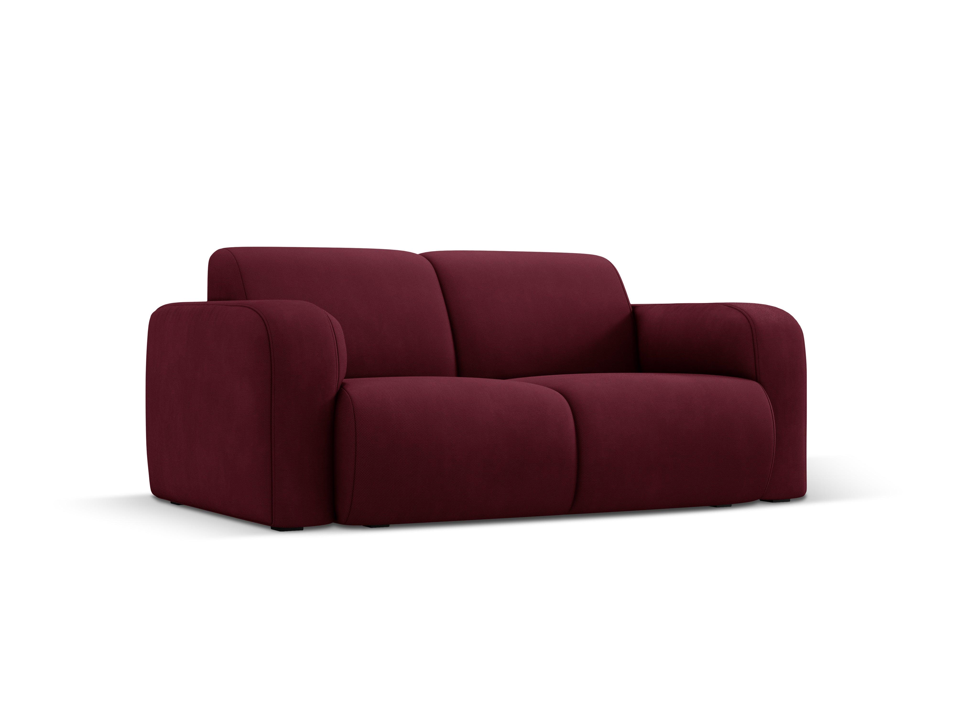 Sofa w tkaninie chenillowej 2-osobowa LOLA bordowy Windsor & Co Eye on Design