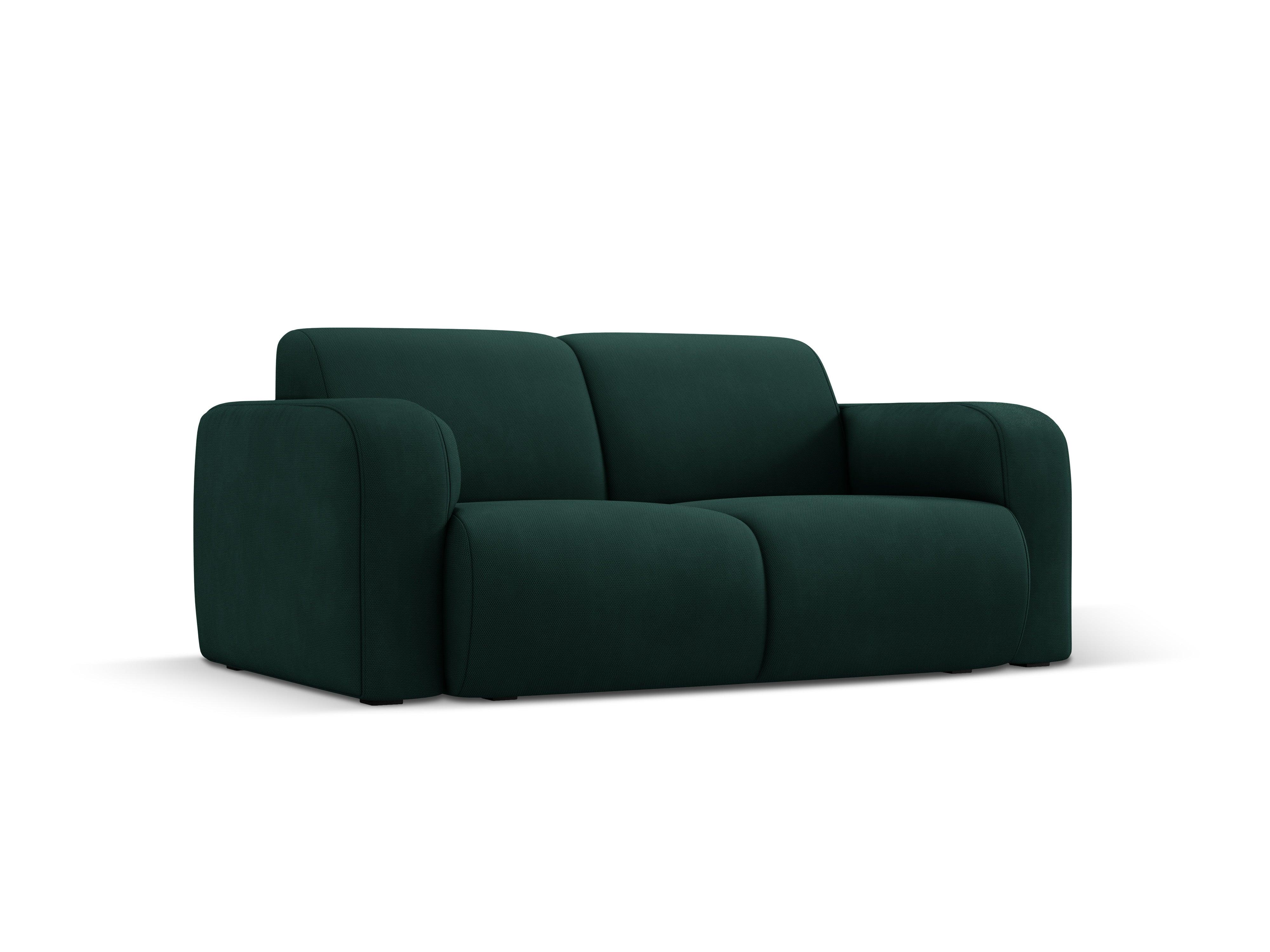 Sofa w tkaninie chenillowej 2-osobowa LOLA butelkowa zieleń Windsor & Co Eye on Design