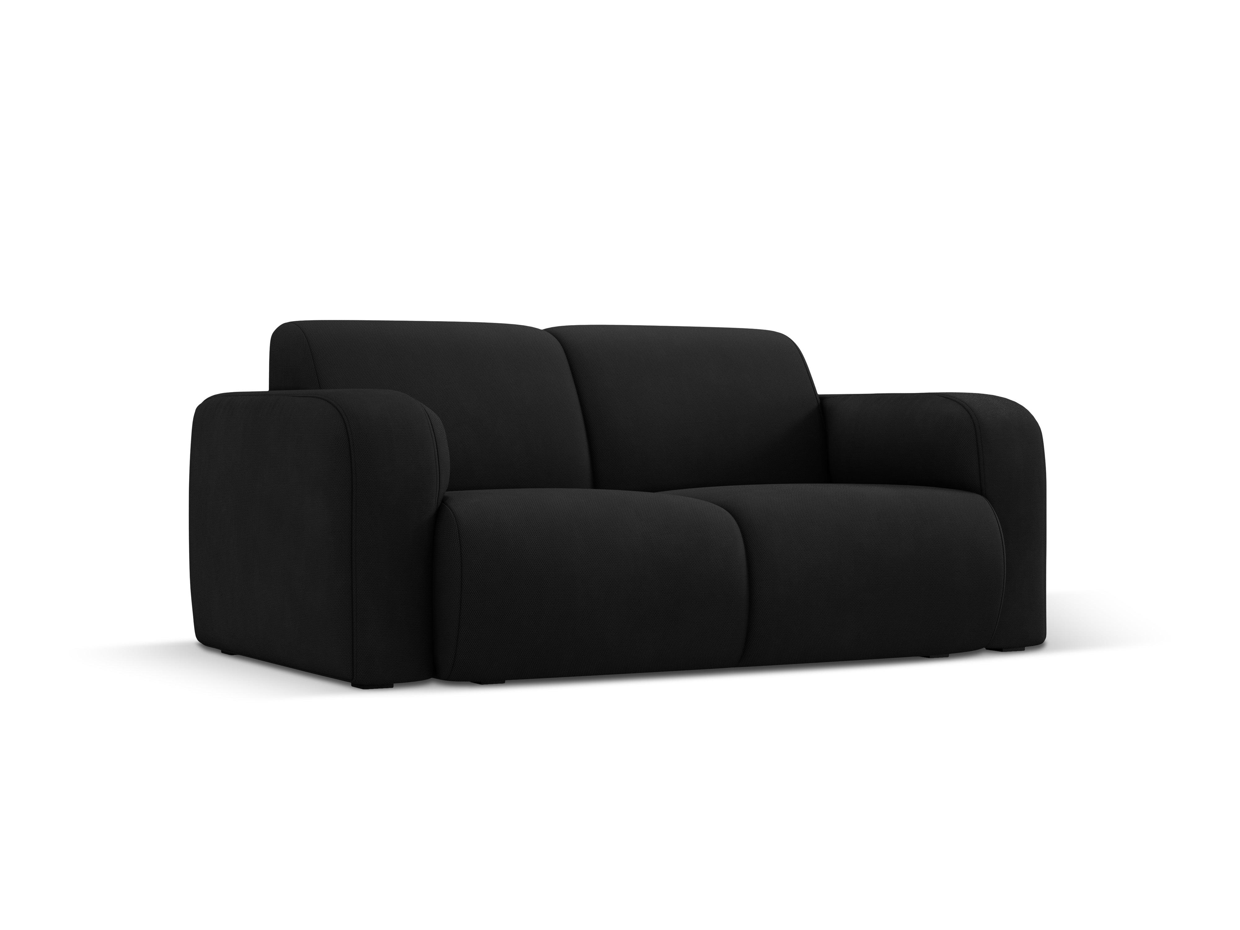 Sofa w tkaninie chenillowej 2-osobowa LOLA czarny Windsor & Co Eye on Design