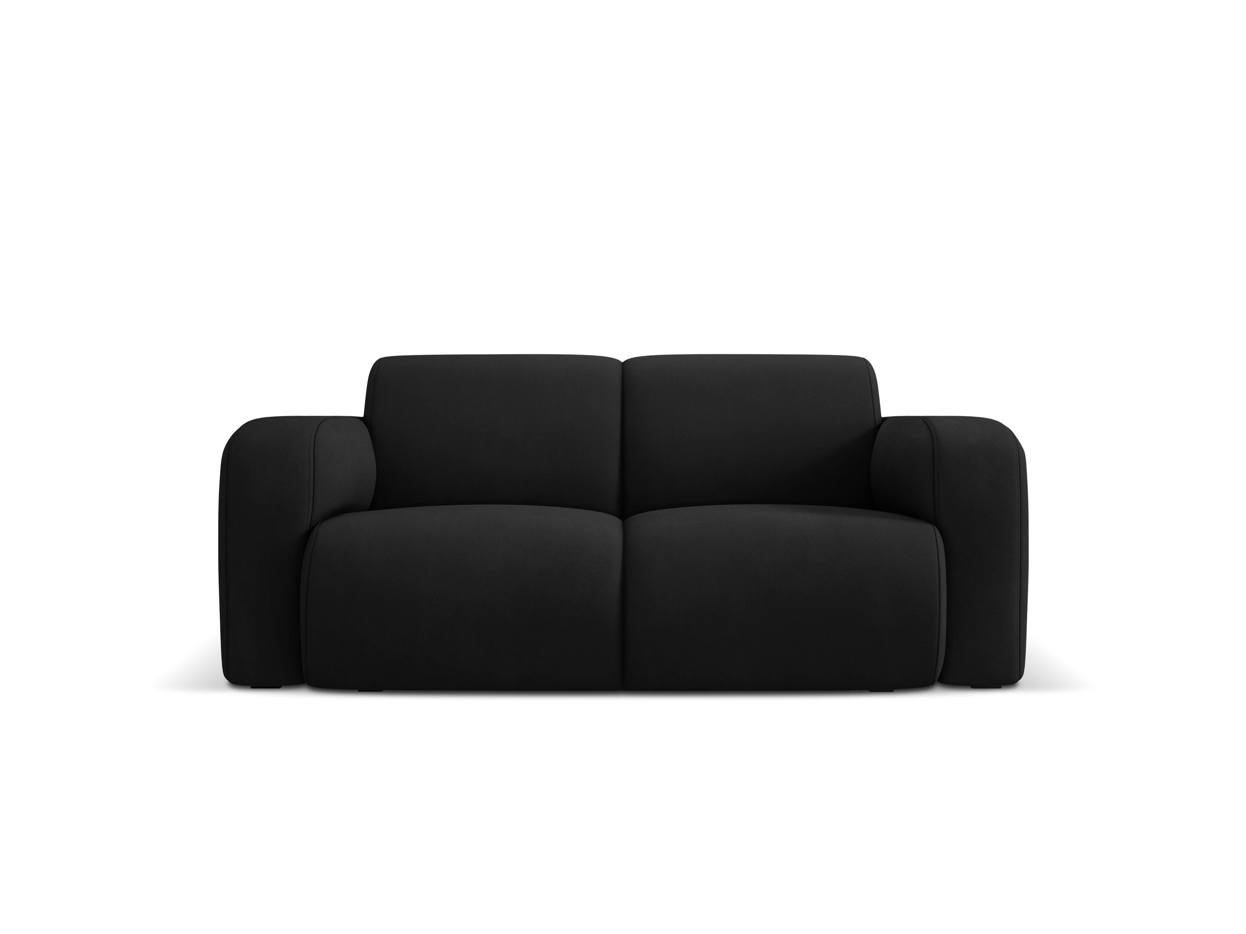 Sofa w tkaninie chenillowej 2-osobowa LOLA czarny Windsor & Co Eye on Design