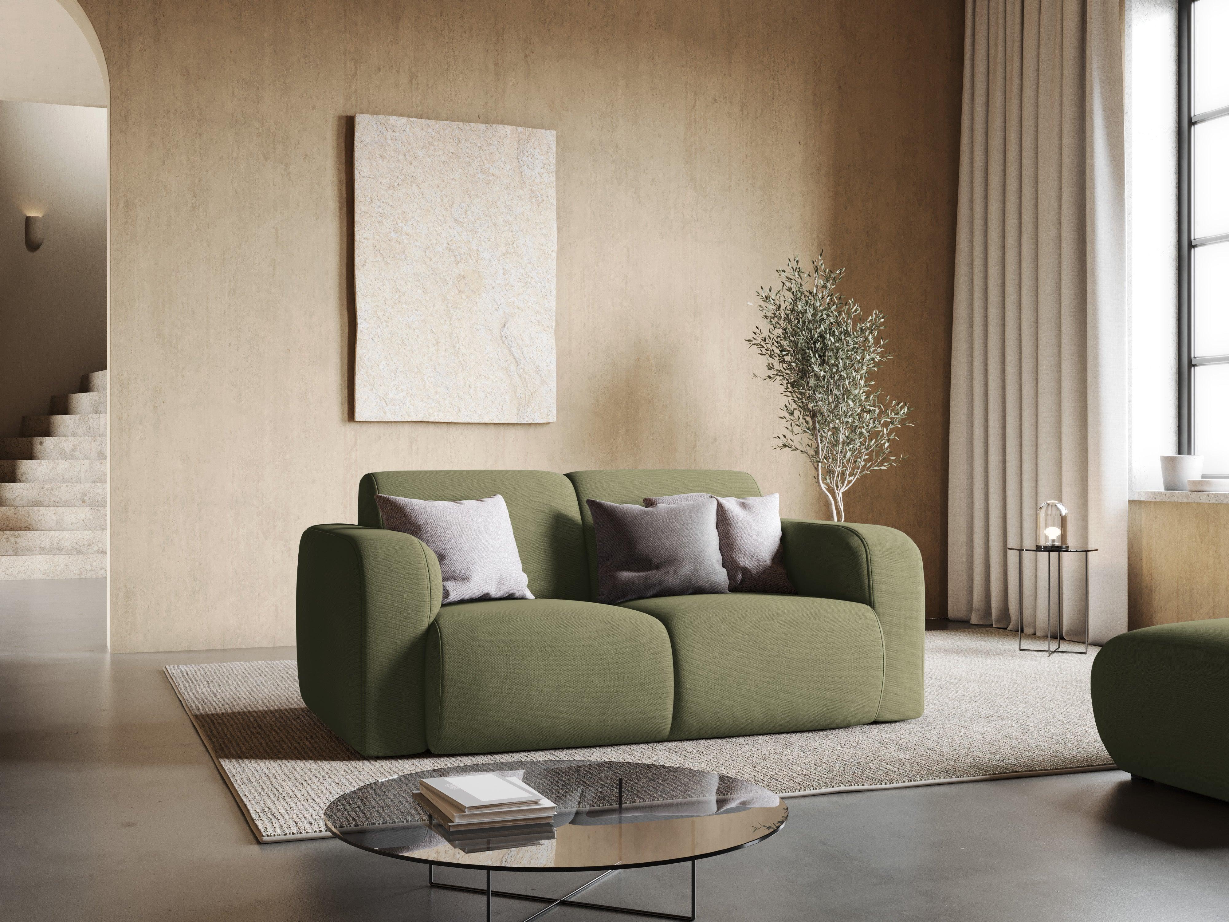 Sofa w tkaninie chenillowej 2-osobowa LOLA jasnozielony Windsor & Co Eye on Design