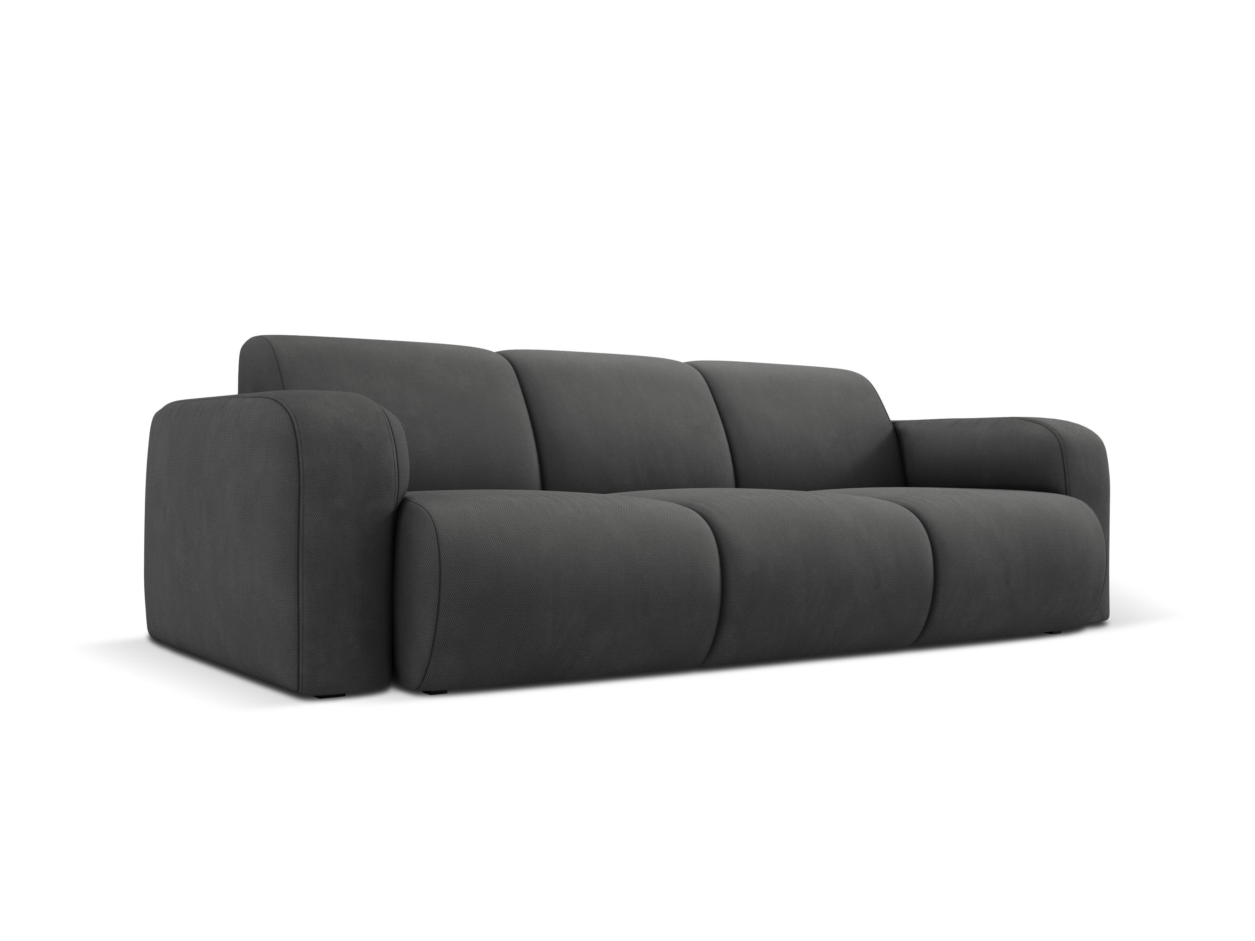 Sofa w tkaninie chenillowej 3-osobowa LOLA ciemnoszary Windsor & Co Eye on Design