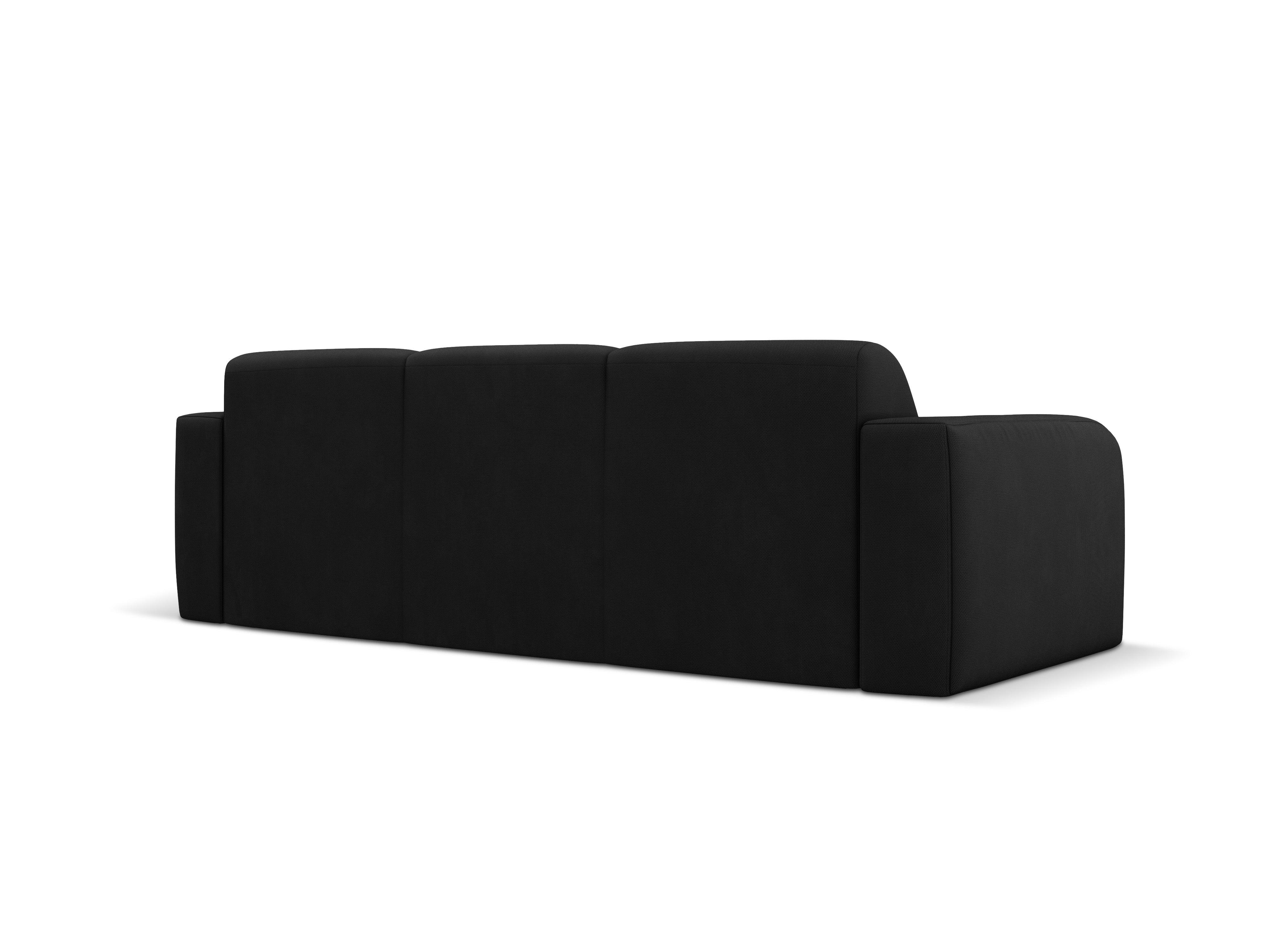 Sofa w tkaninie chenillowej 3-osobowa LOLA czarny Windsor & Co Eye on Design