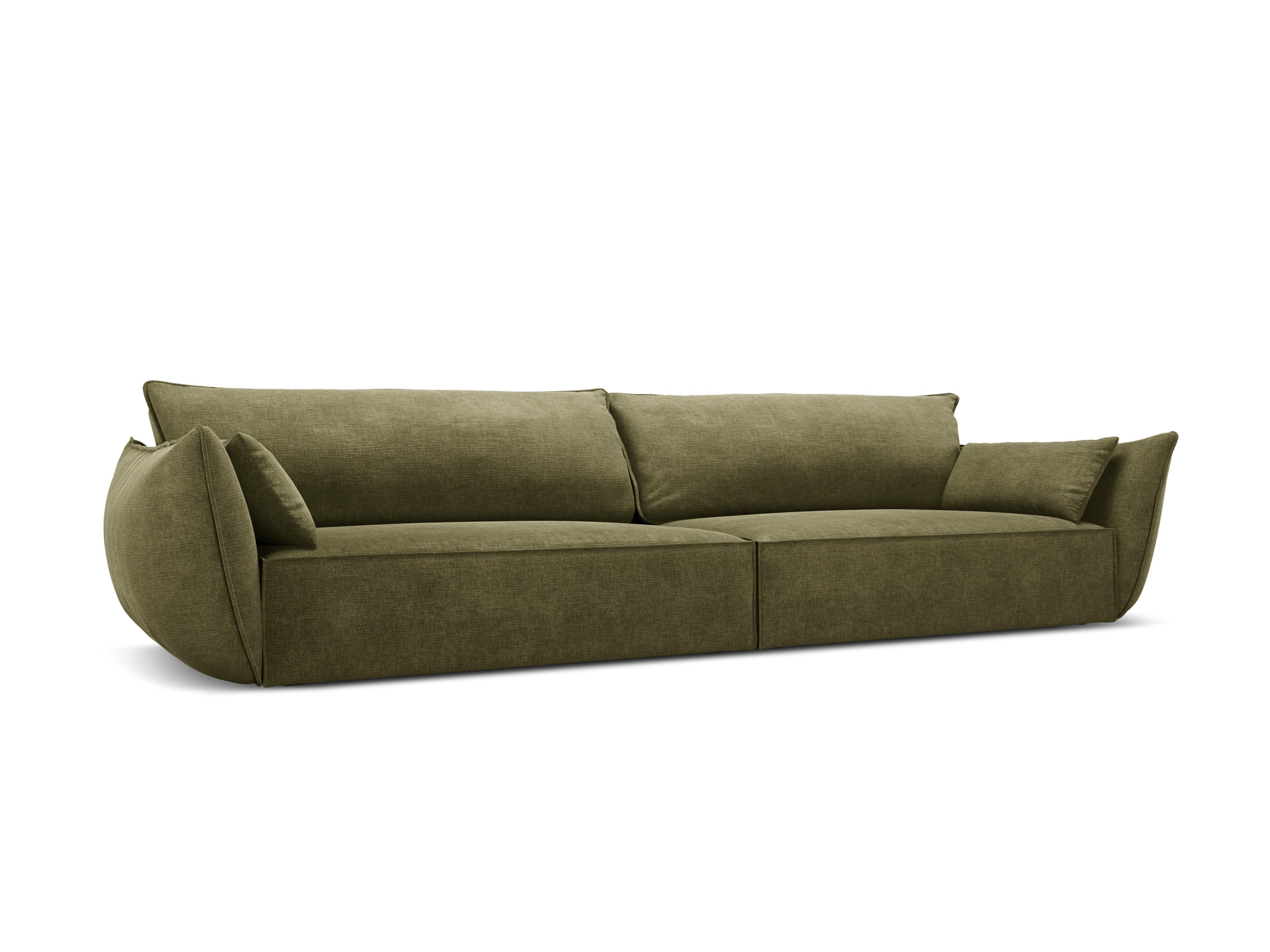 Sofa w tkaninie szenilowej 4-osobowa VANDA zielony Mazzini Sofas Eye on Design