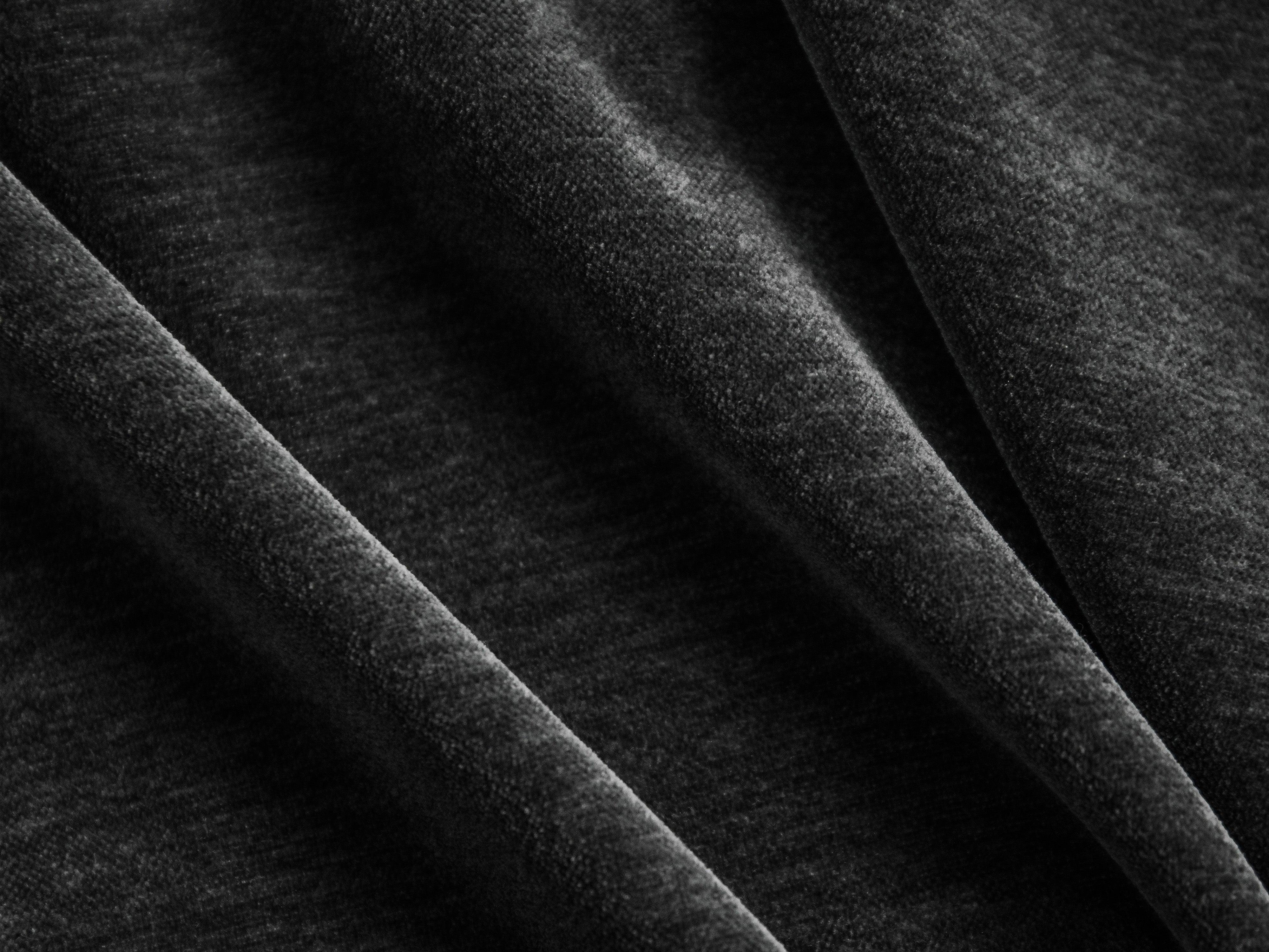 Sofa w tkaninie szenilowej otwarta lewostronna LILY antracytowy Maison Heritage Eye on Design