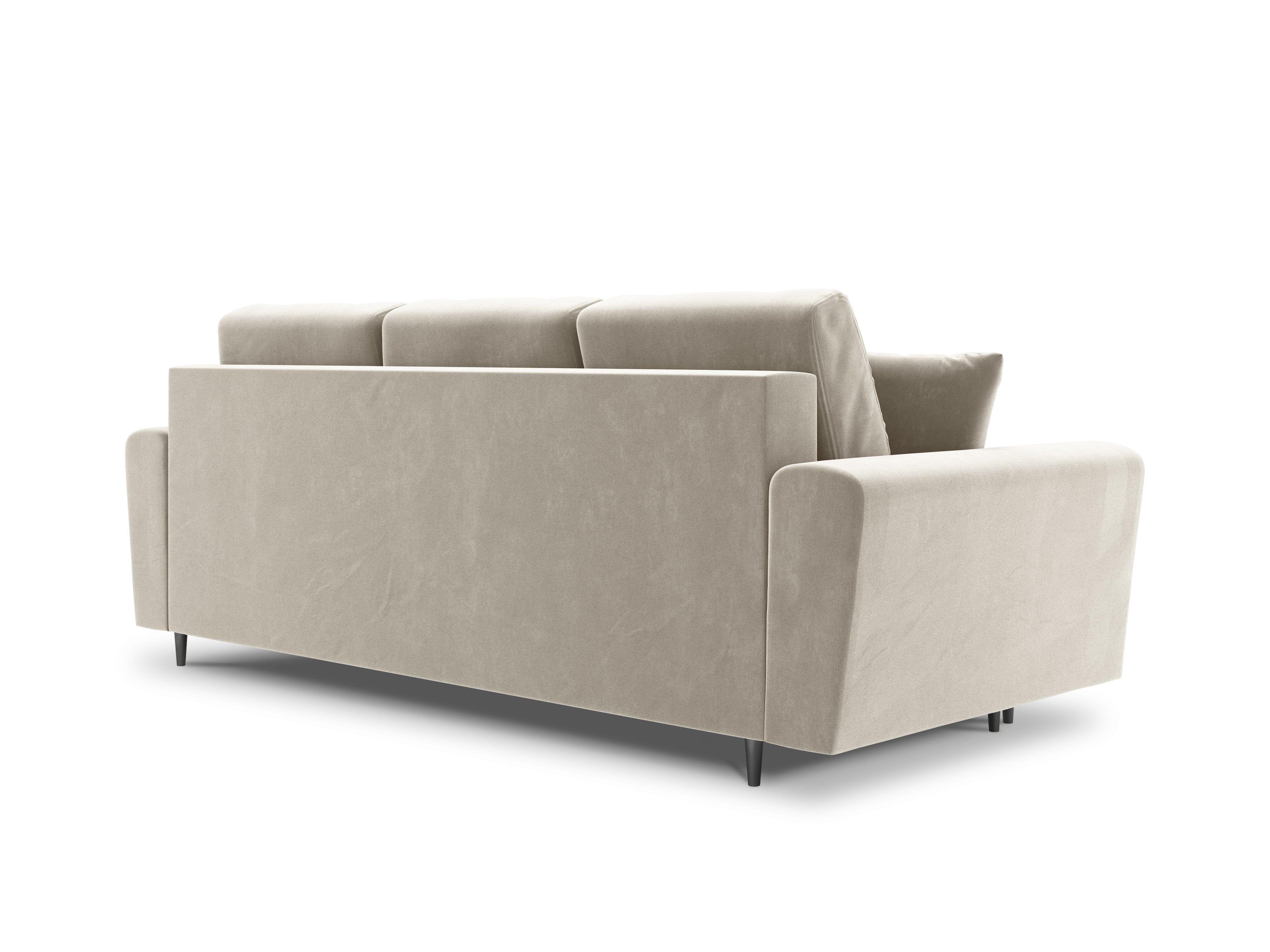 Sofa z funkcją spania KYOTO beżowy ze złotą podstawą Cosmopolitan Design Eye on Design